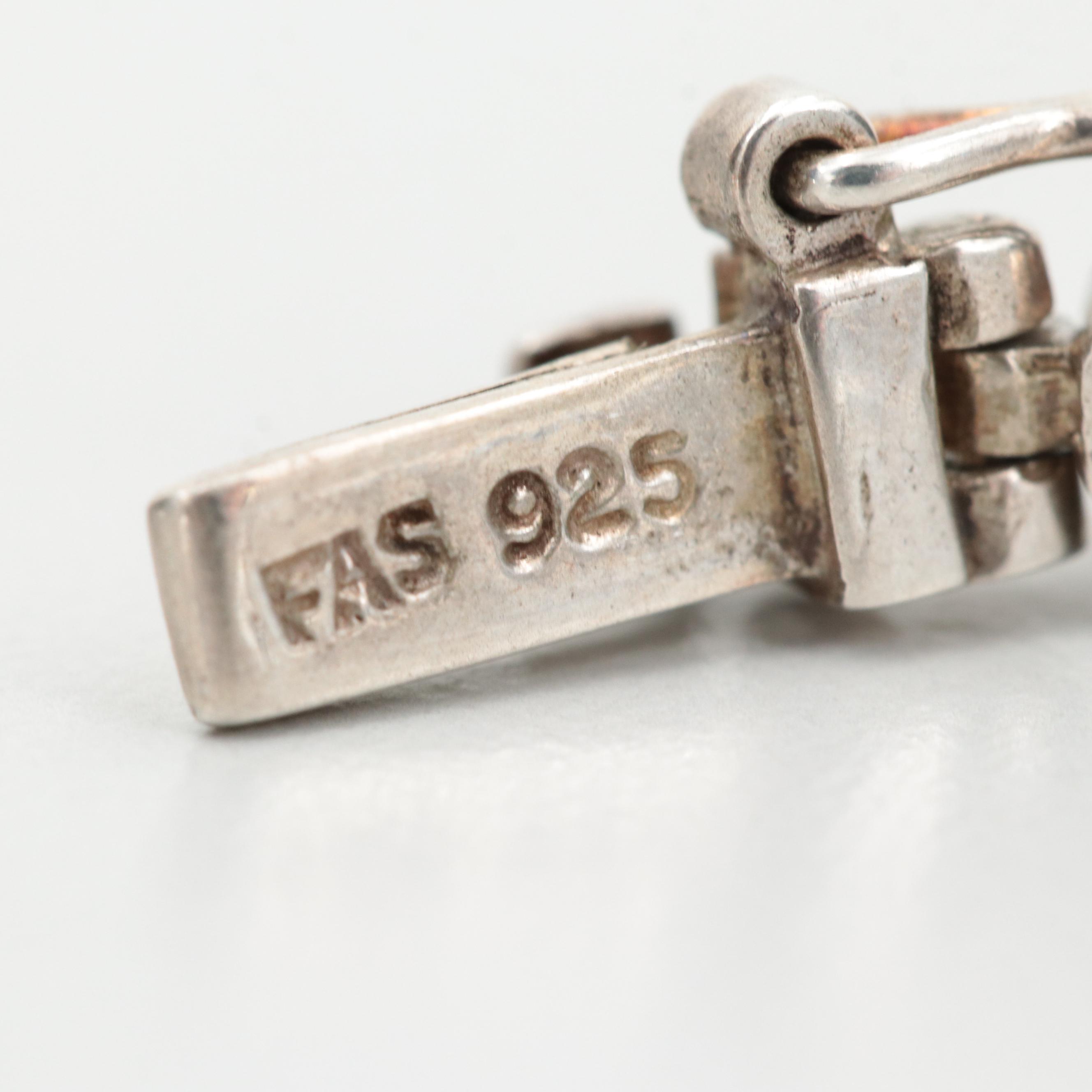 Sterling Silver Imitation Gemstone Bracelet