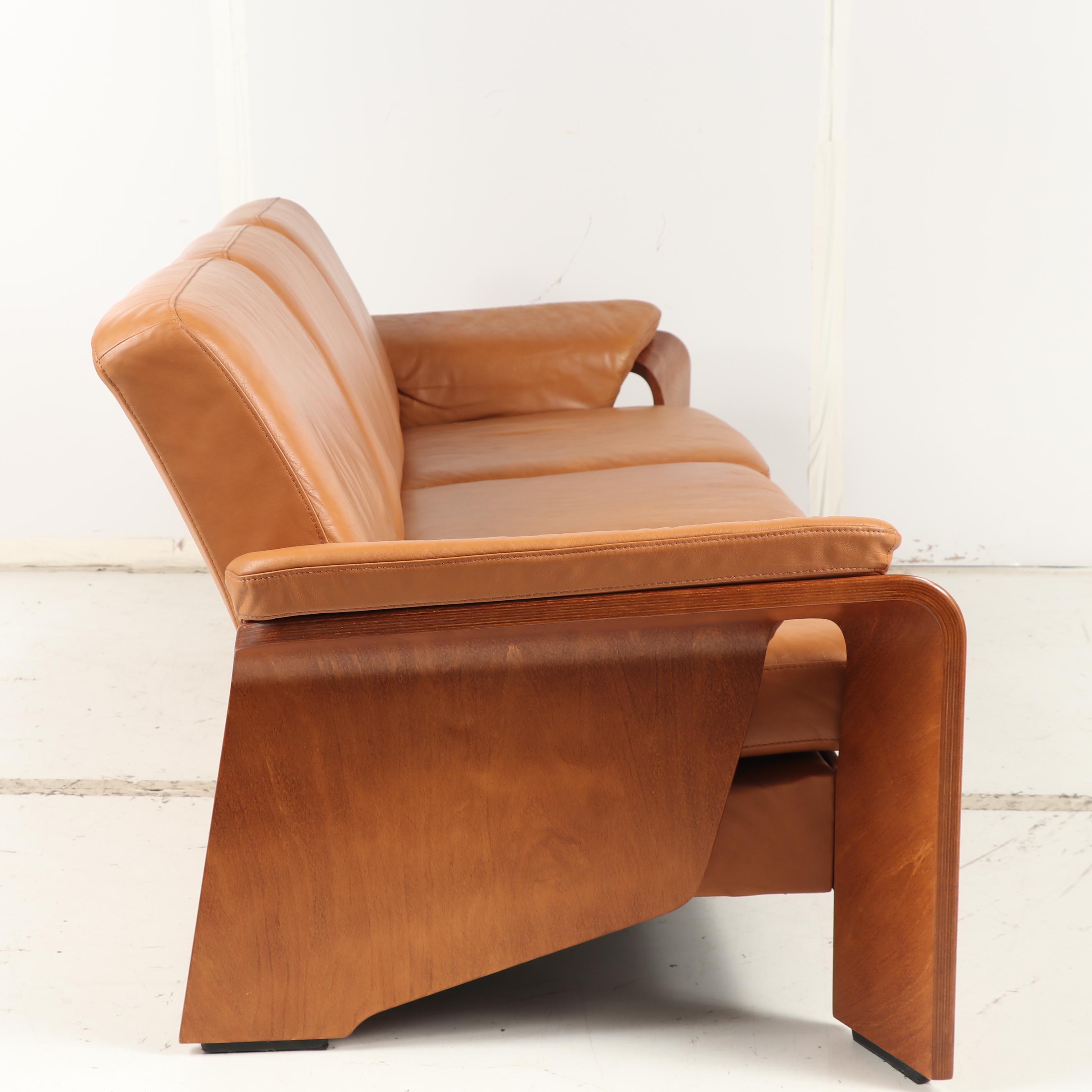 Ekornes Leather Sectional Sofa with Ottoman