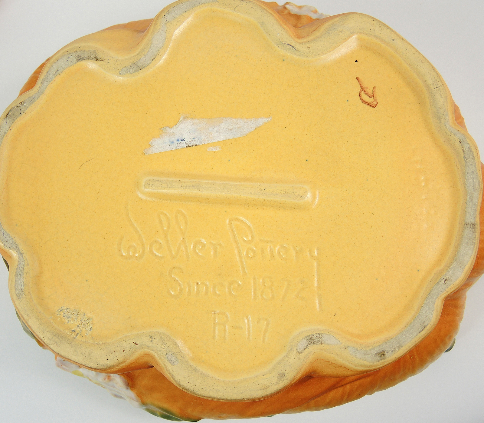 Weller Pottery "Dogwood" Console Bowl and Candleholders