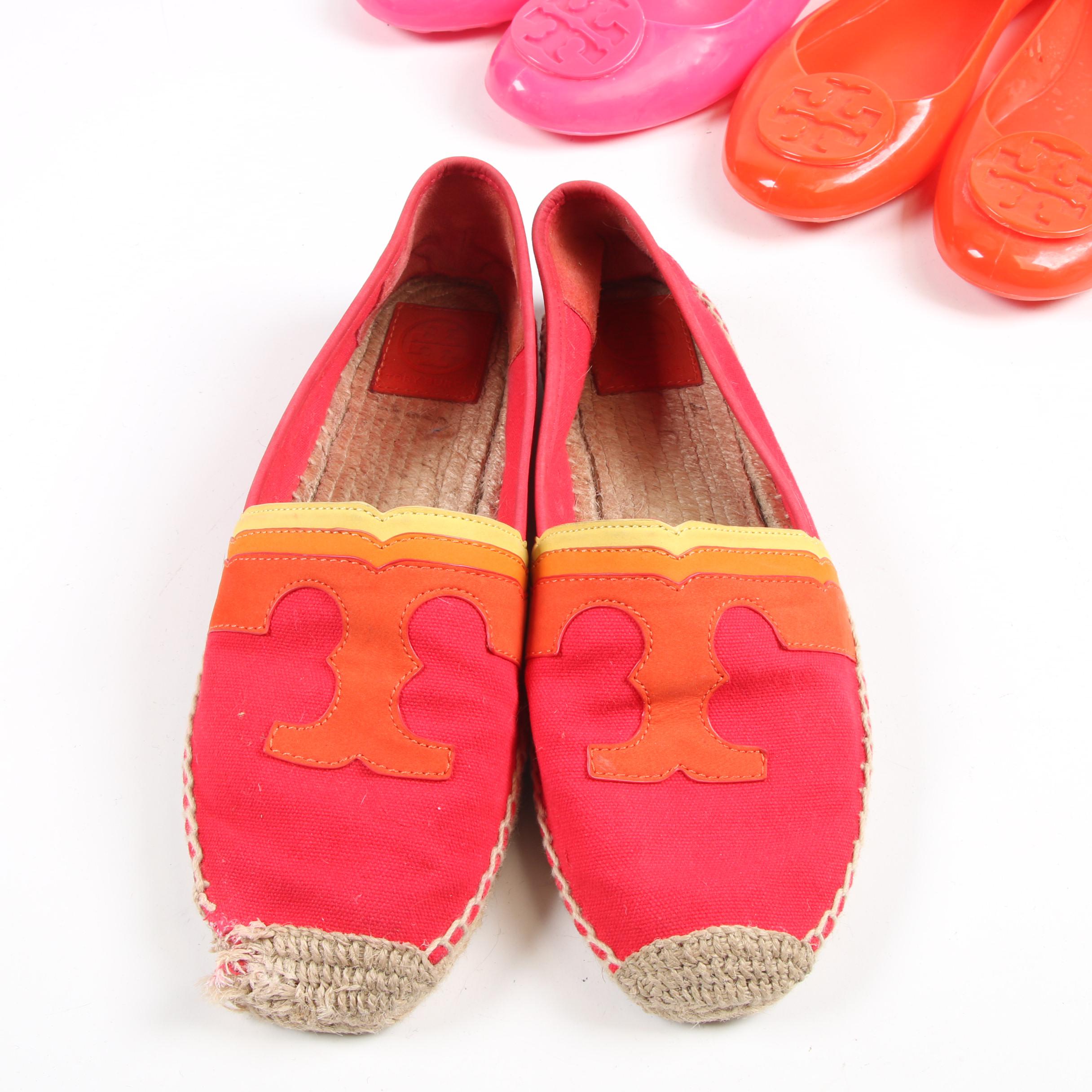 Tory Burch Reva Jelly Flats and Laguna Canvas Espadrilles