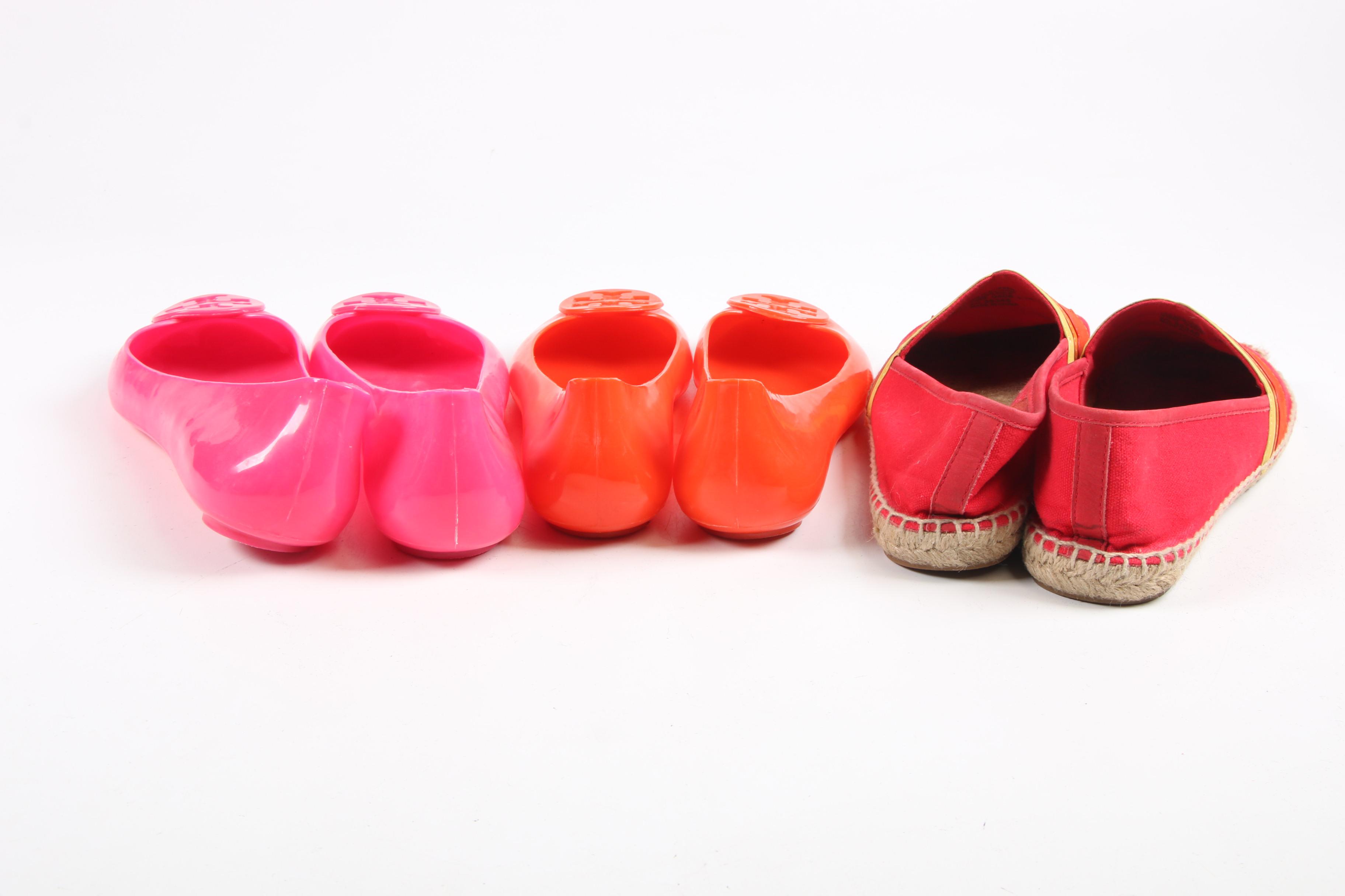 Tory Burch Reva Jelly Flats and Laguna Canvas Espadrilles