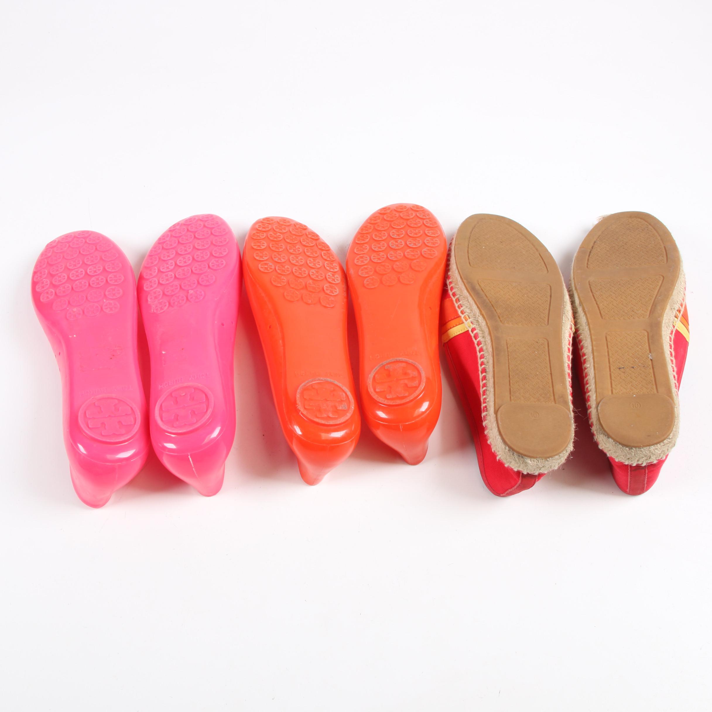 Tory Burch Reva Jelly Flats and Laguna Canvas Espadrilles
