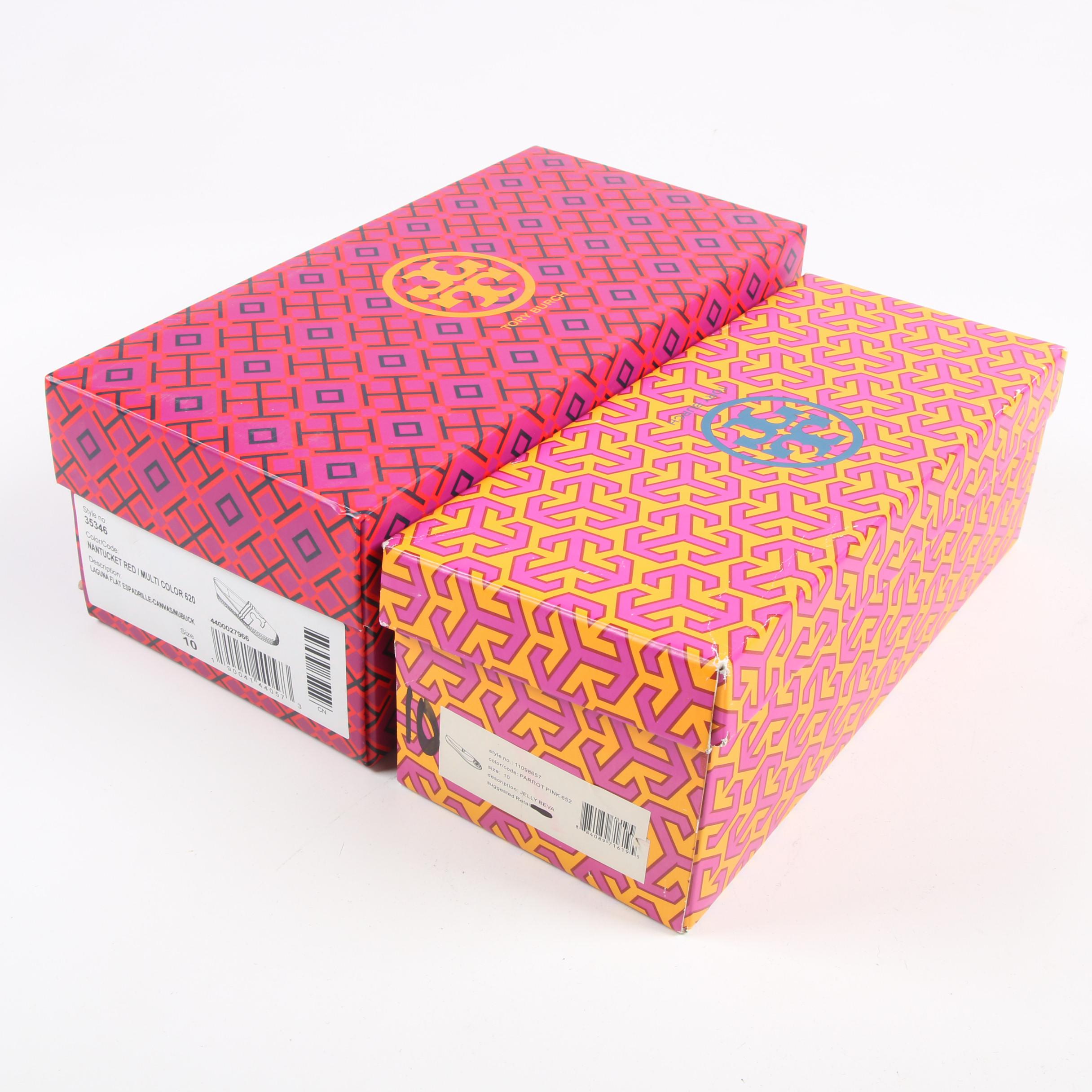 Tory Burch Reva Jelly Flats and Laguna Canvas Espadrilles