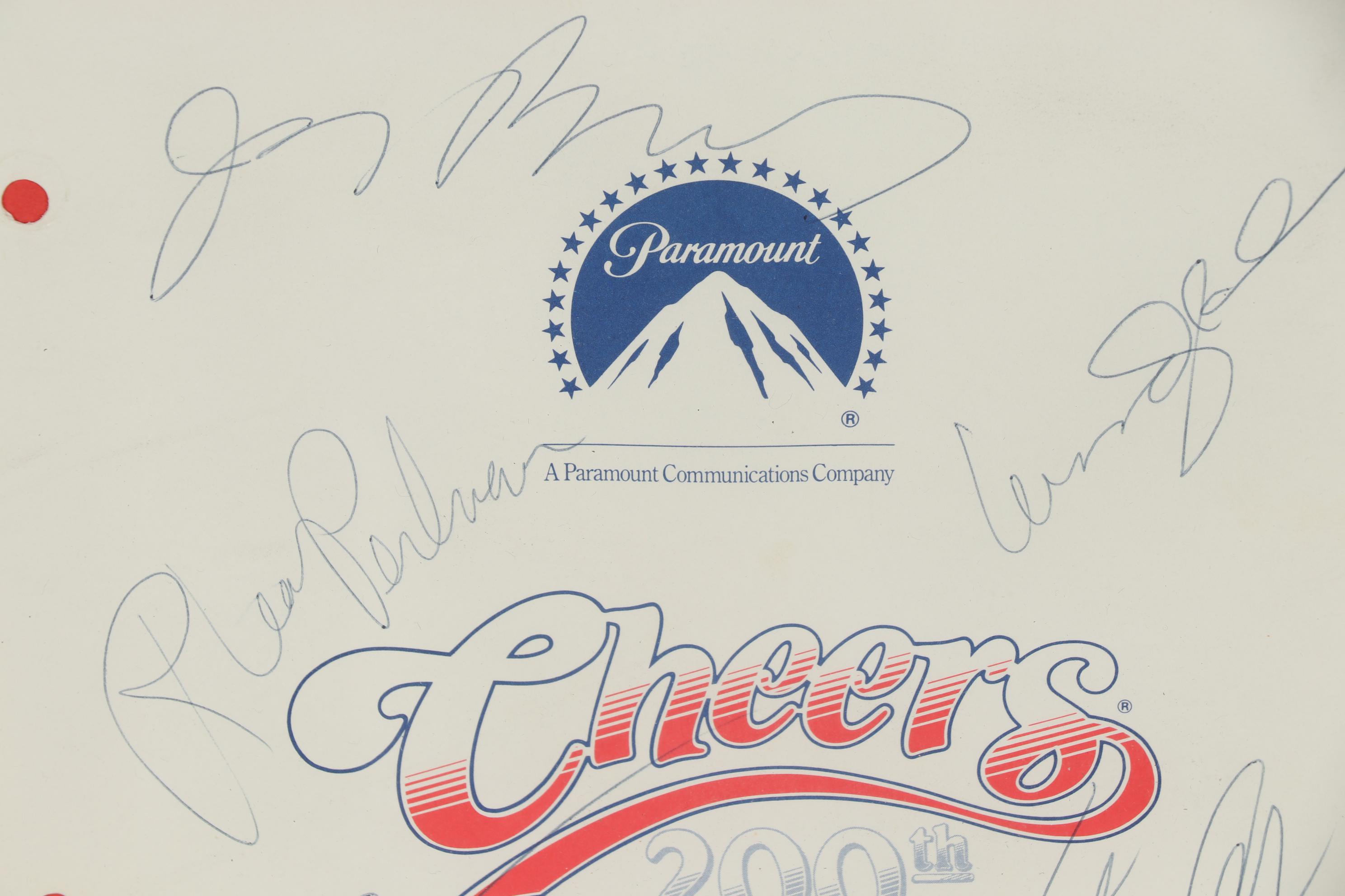 Autographed "Cheers" 200th Episode Script Cover