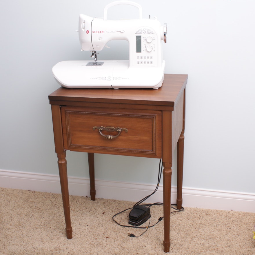 Singer "One Plus" Sewing Machine, Accessories & Kenmore Sewing Machine and Table