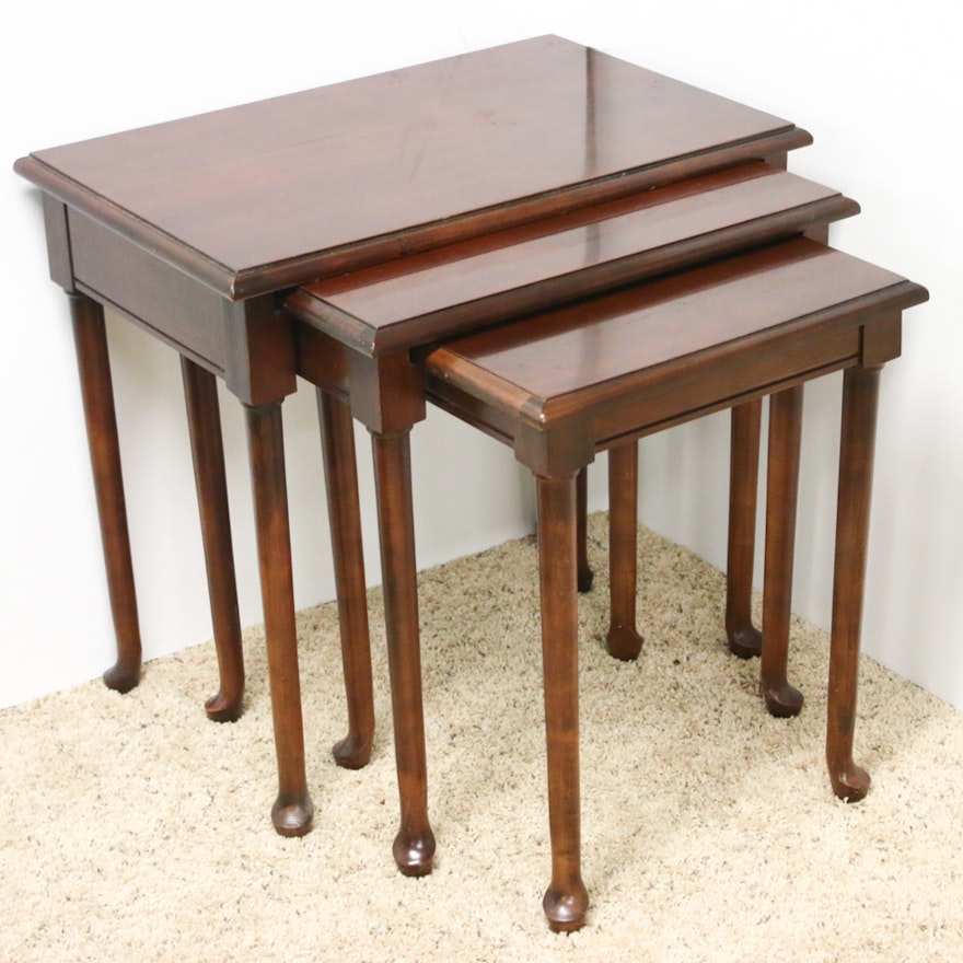 Queen Anne Style Mahogany Nesting Tables from Hammary Furniture