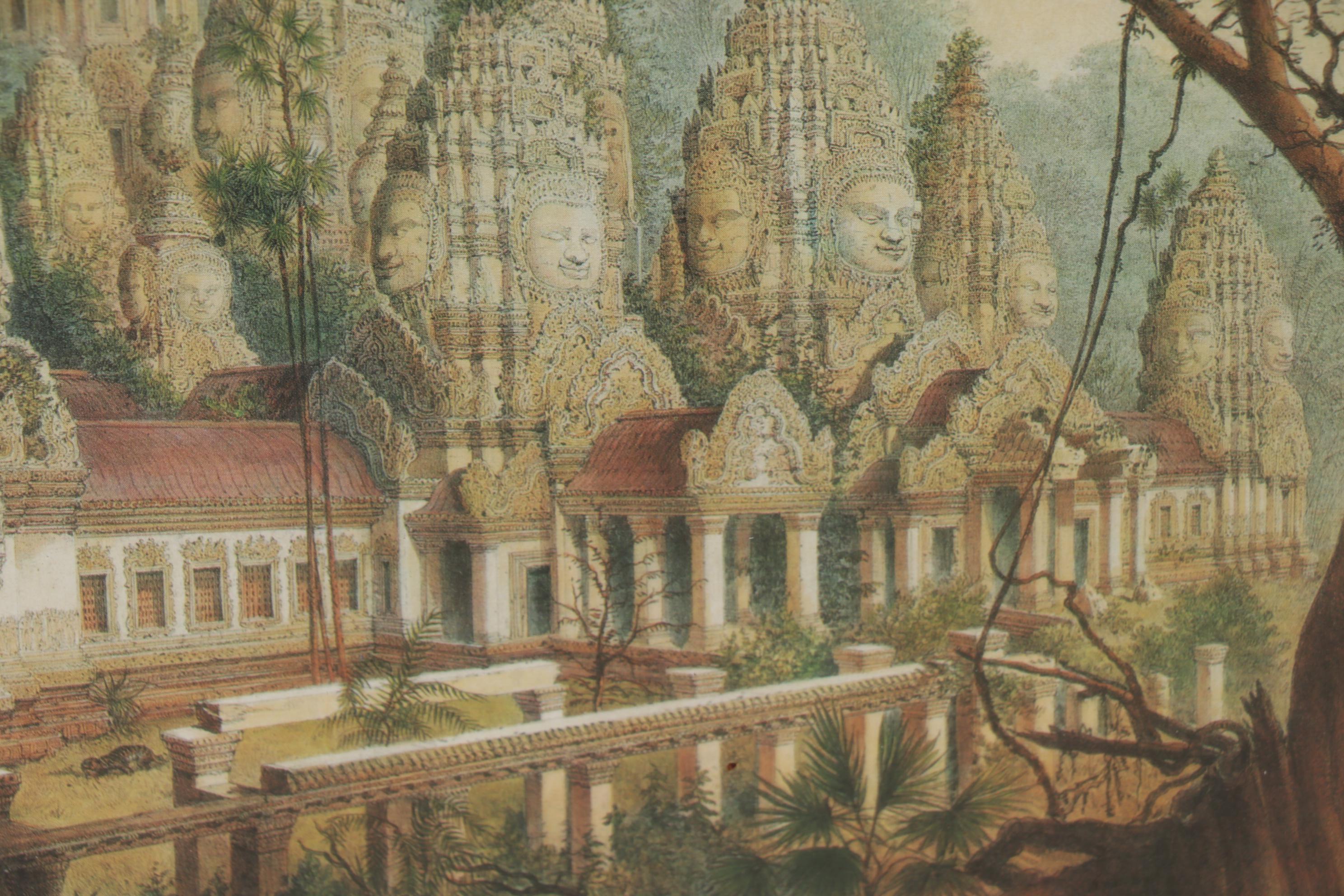 Late 20th Century Offset Lithograph after Louis Delaporte "Ruins du Bajon"