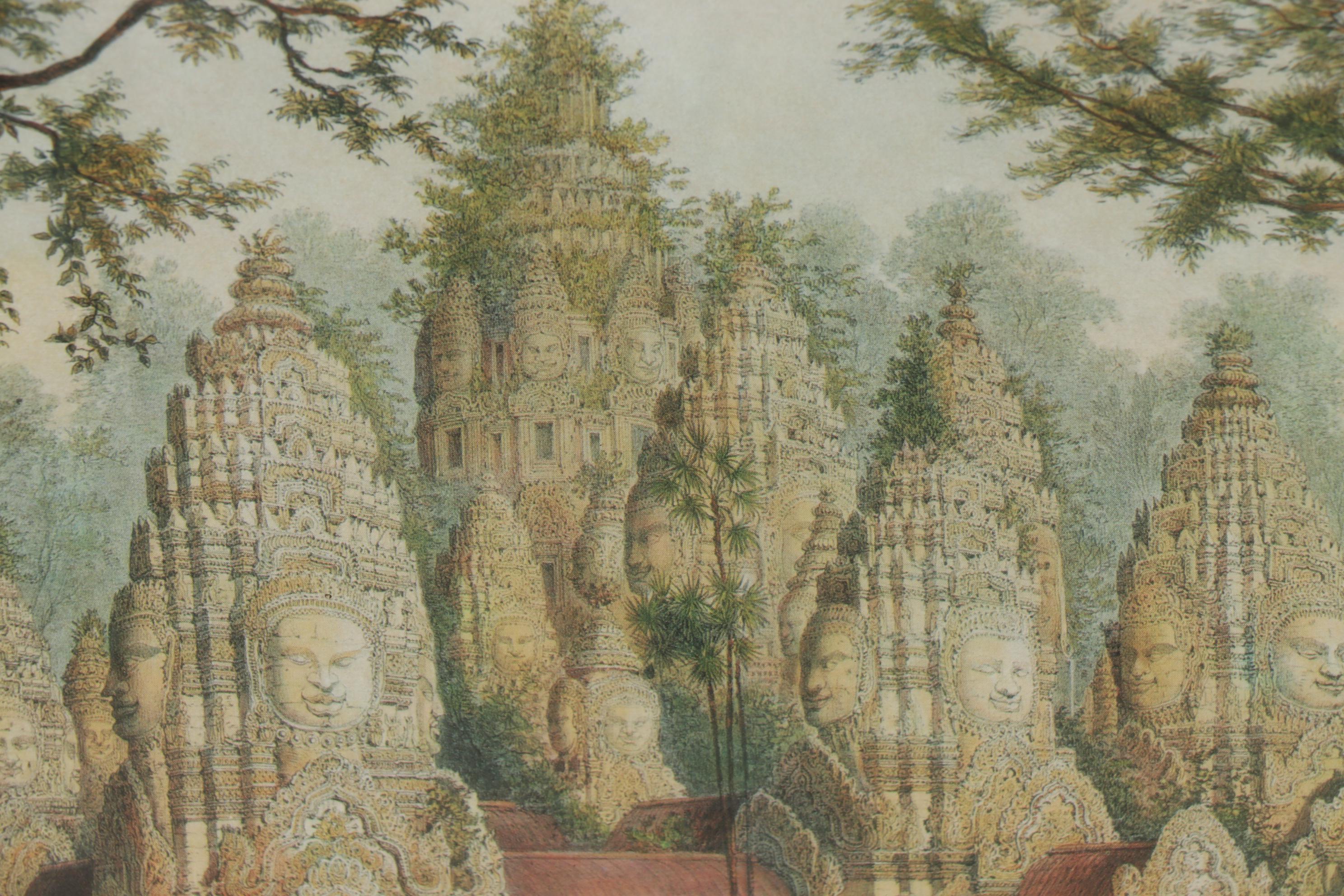 Late 20th Century Offset Lithograph after Louis Delaporte "Ruins du Bajon"