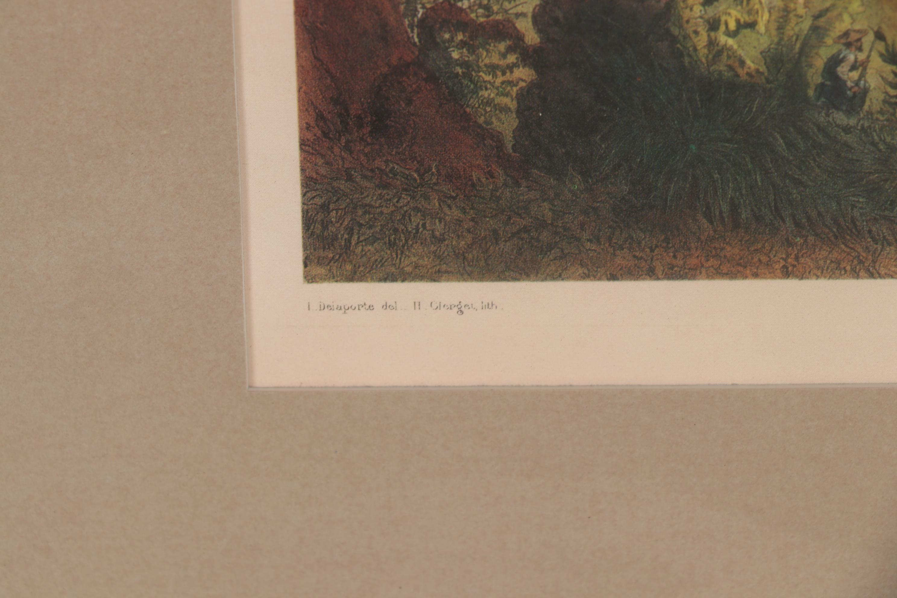 Late 20th Century Offset Lithograph after Louis Delaporte "Ruins du Bajon"