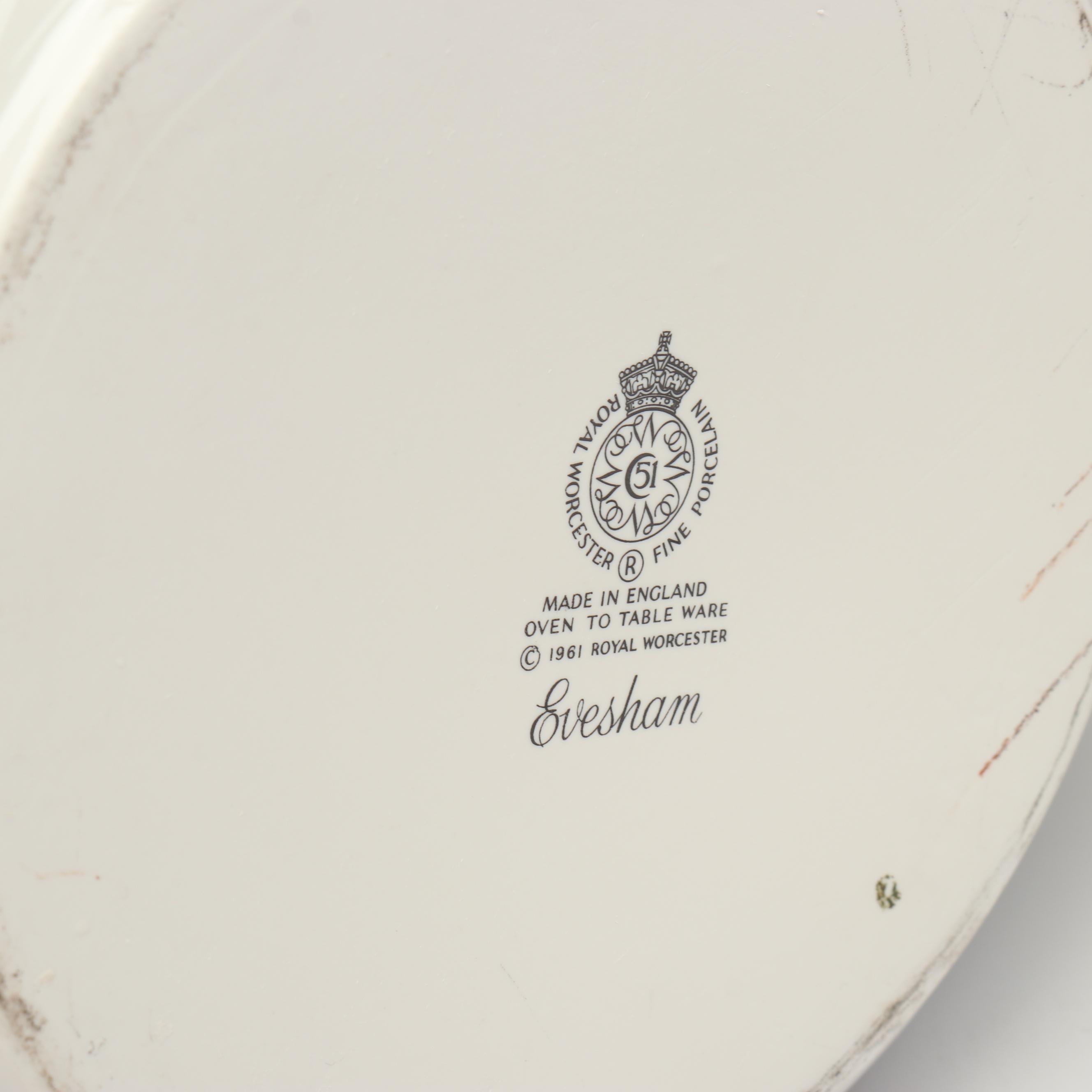 Royal Worcester "Evesham" Covered Casserole Dishes