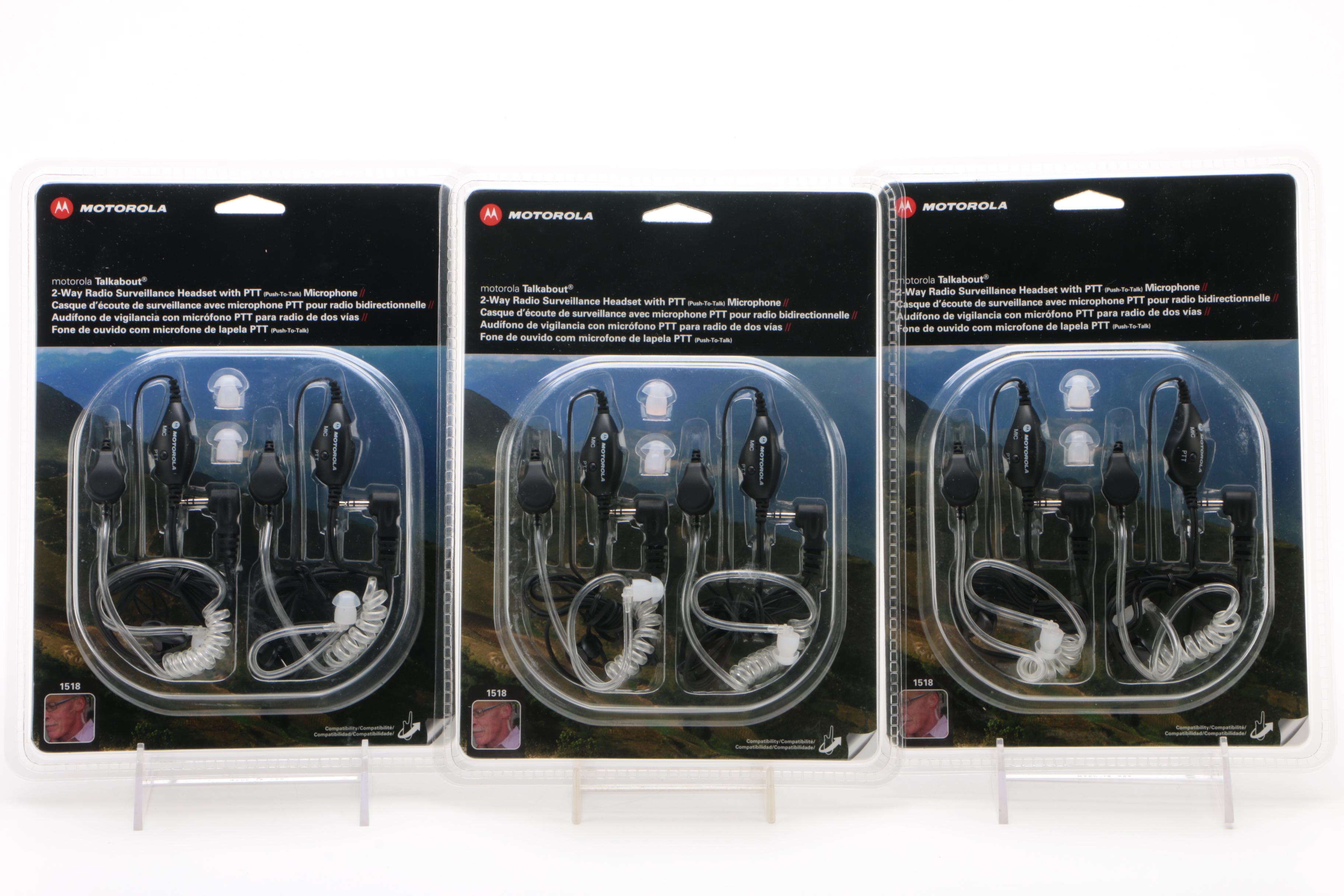 Motorola Talkabout T600 H20 Two-Way Radios with Surveillance Headsets