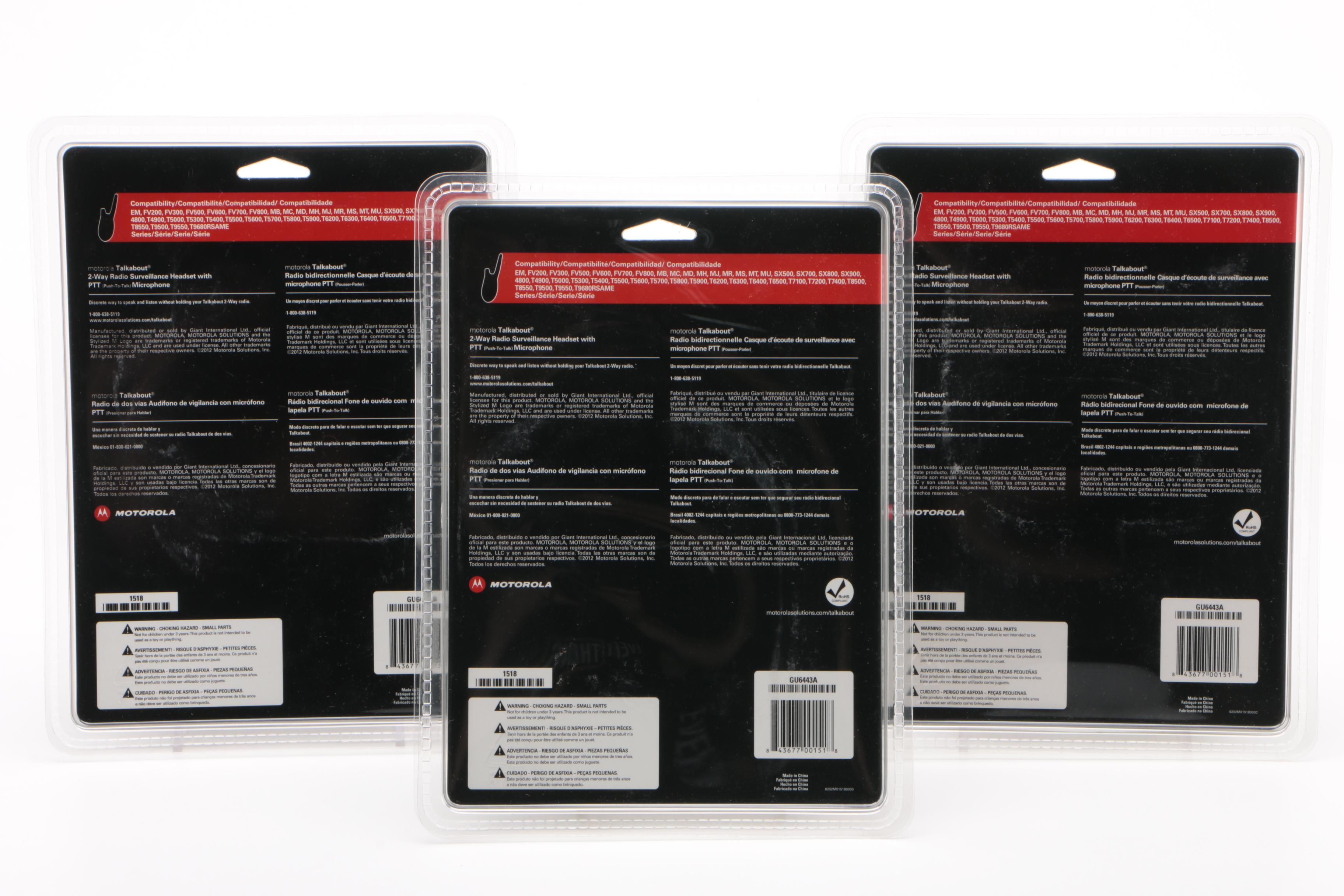 Motorola Talkabout T600 H20 Two-Way Radios with Surveillance Headsets