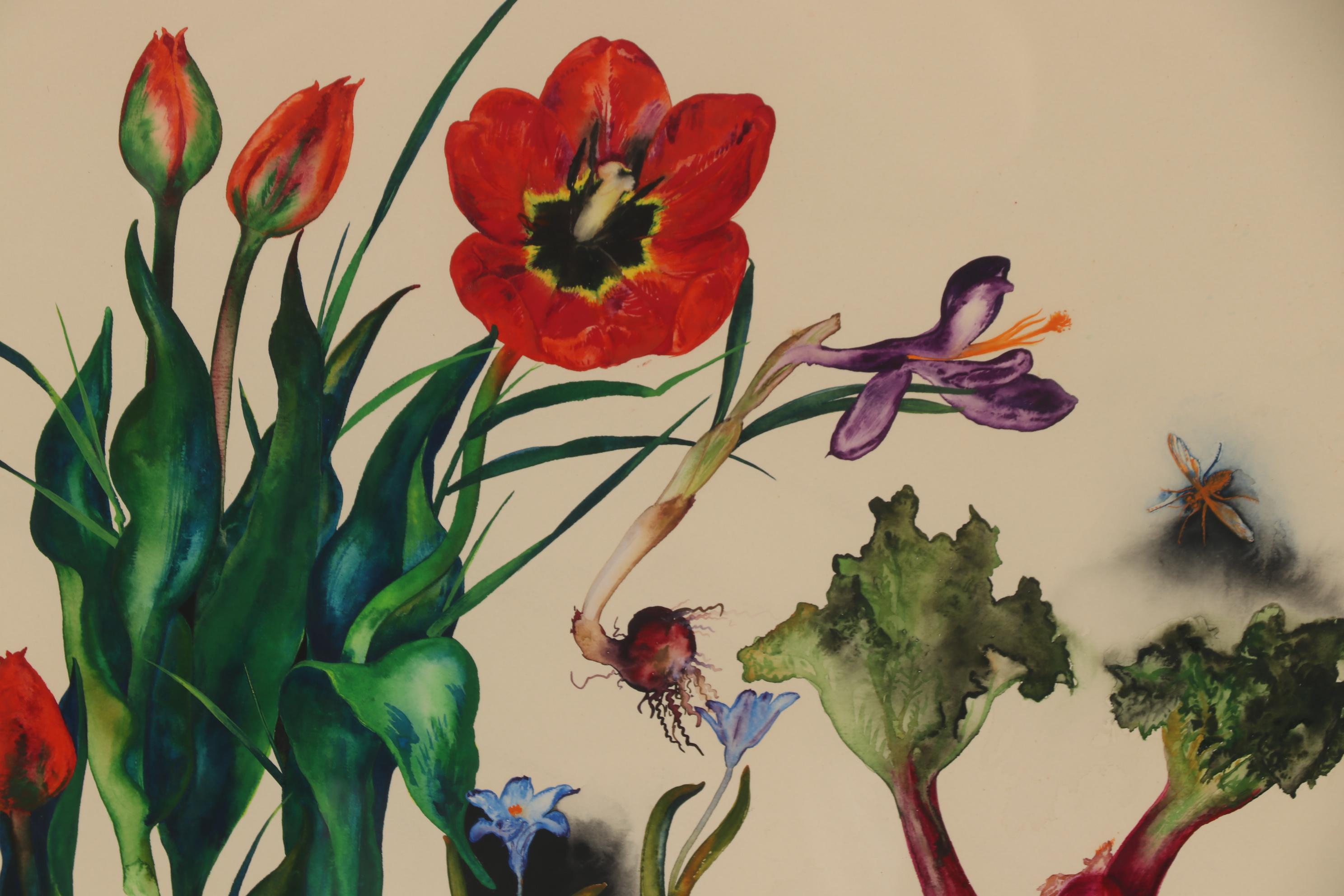 Malle Leis Floral Gouache Painting