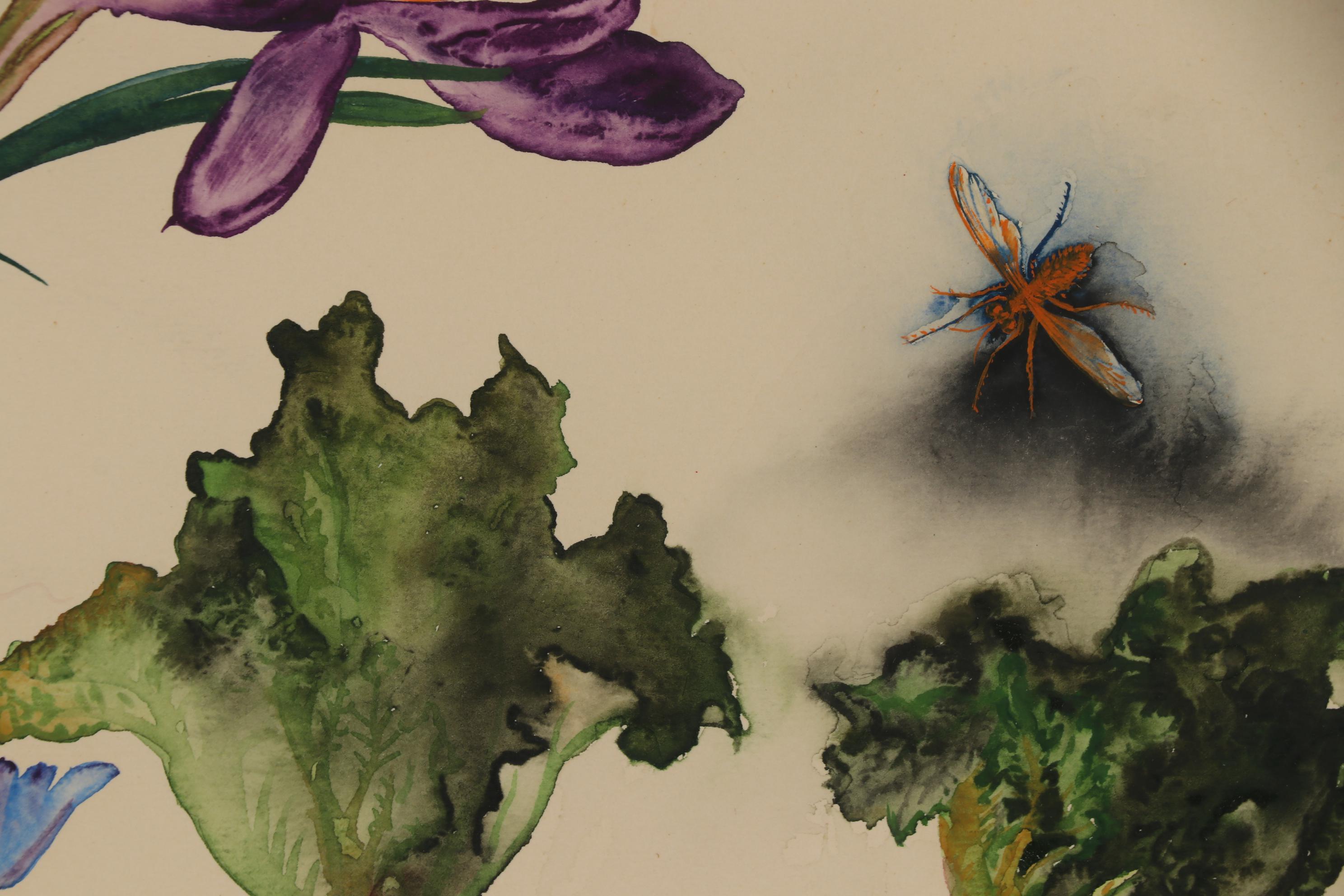 Malle Leis Floral Gouache Painting