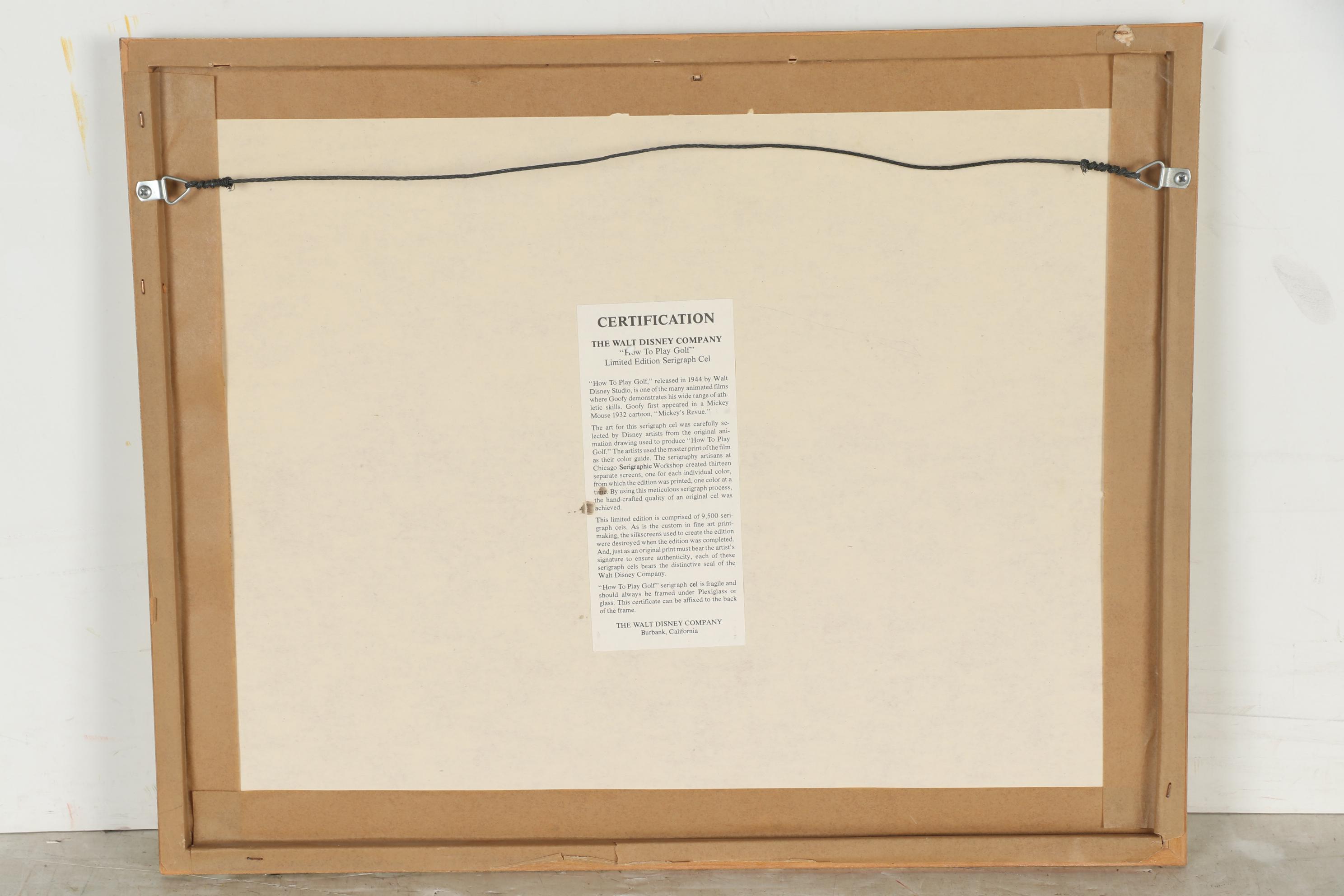 Disney Sericel "How to Play Golf"