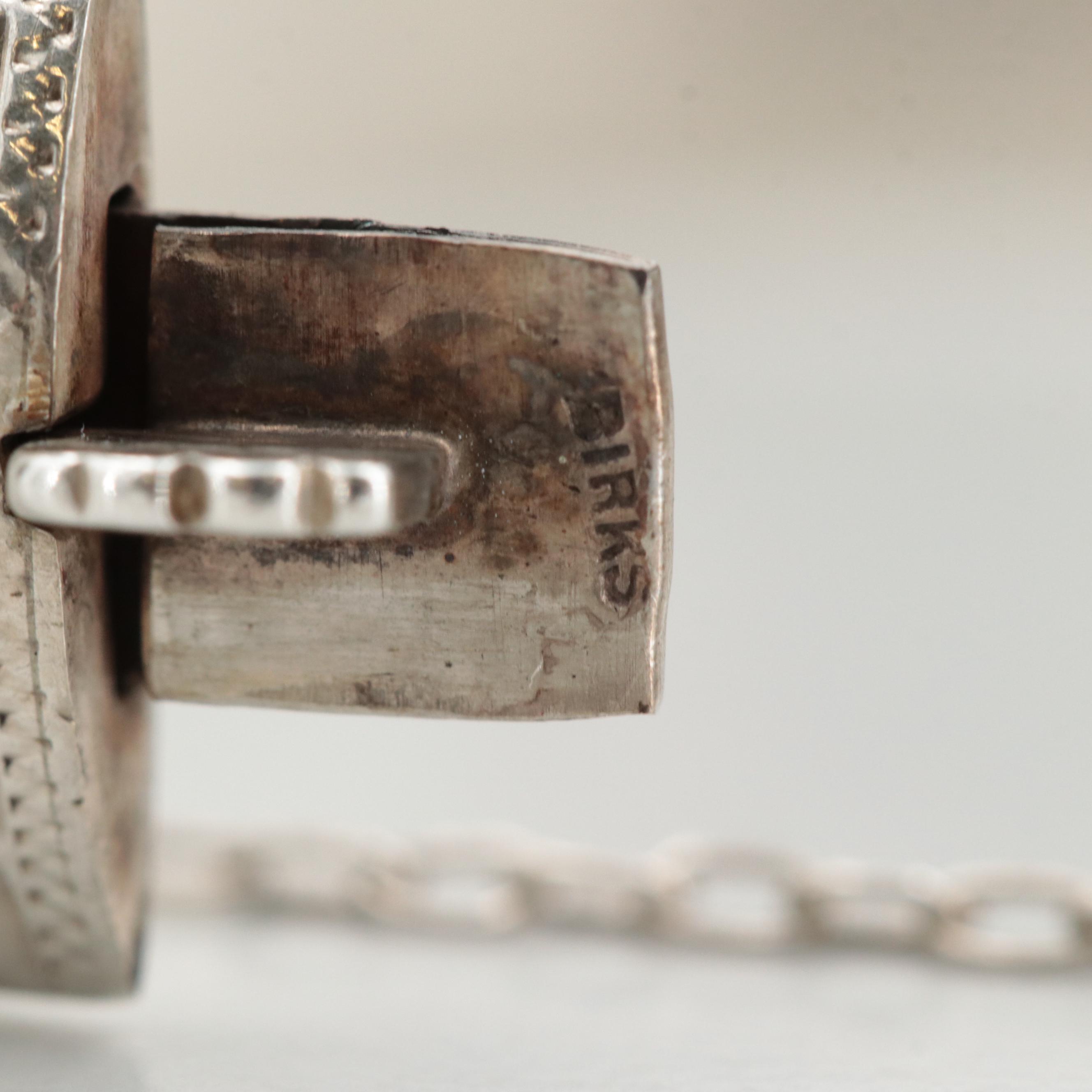 Sterling Silver Floral Motif Hinged Bangle Bracelet