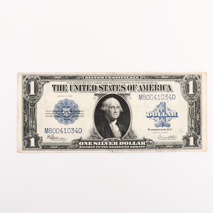 Large Format Series of 1923 Blue $1 Silver Certificate