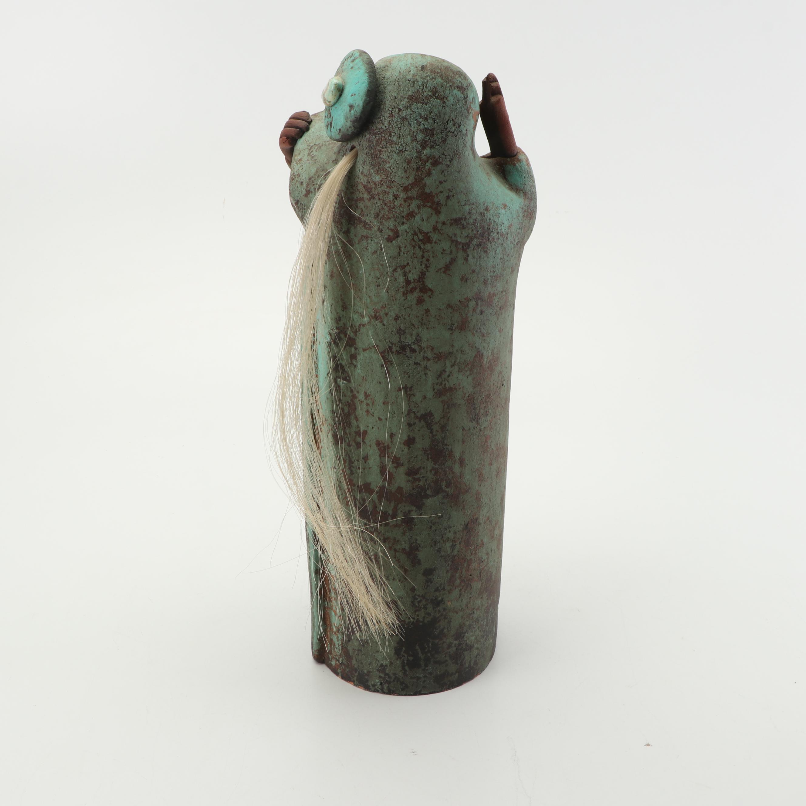 Lisa LaMonthe Stoneware Sculpture"Pueblo Blanket"