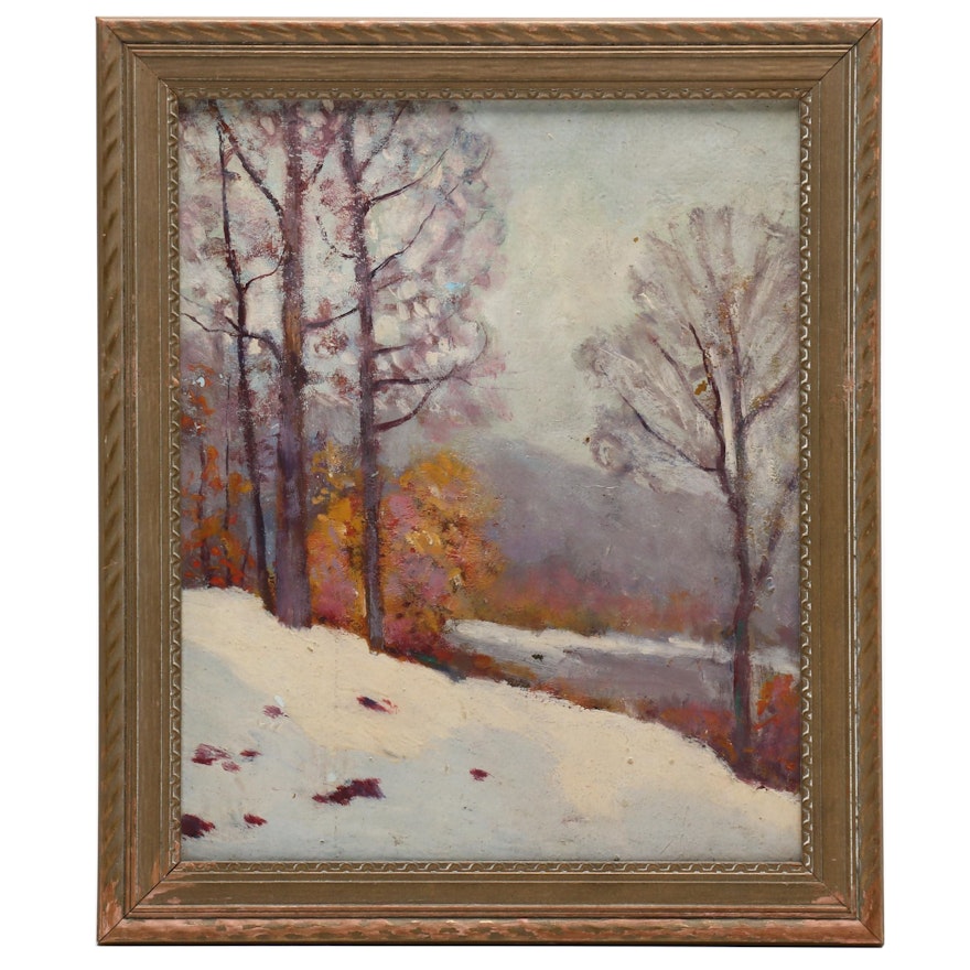 Winter Landscape Oil Painting