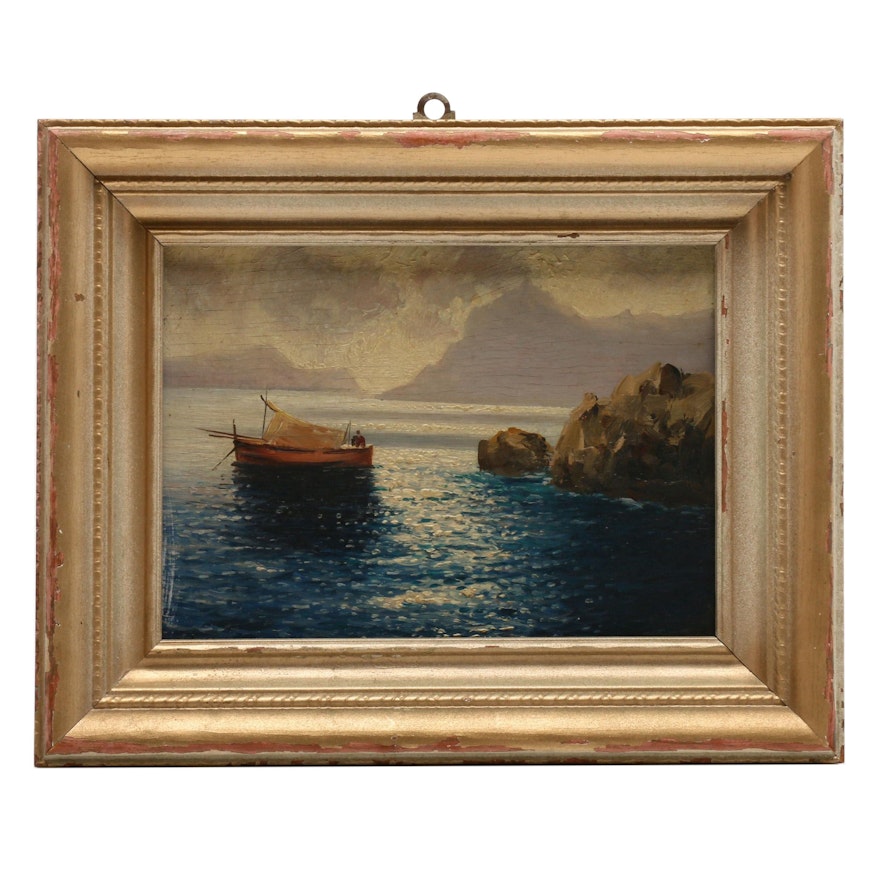 Mid 20th Century Seascape Oil Painting