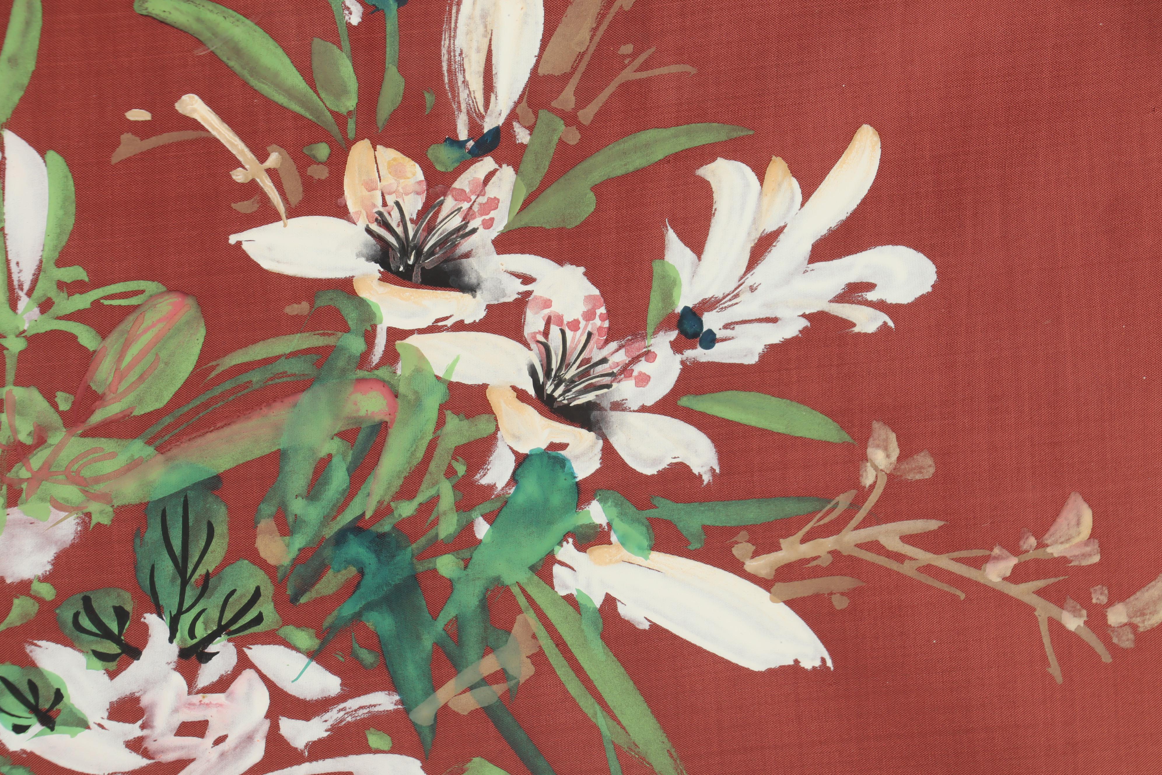 Chinese Acrylic Painting on Silk