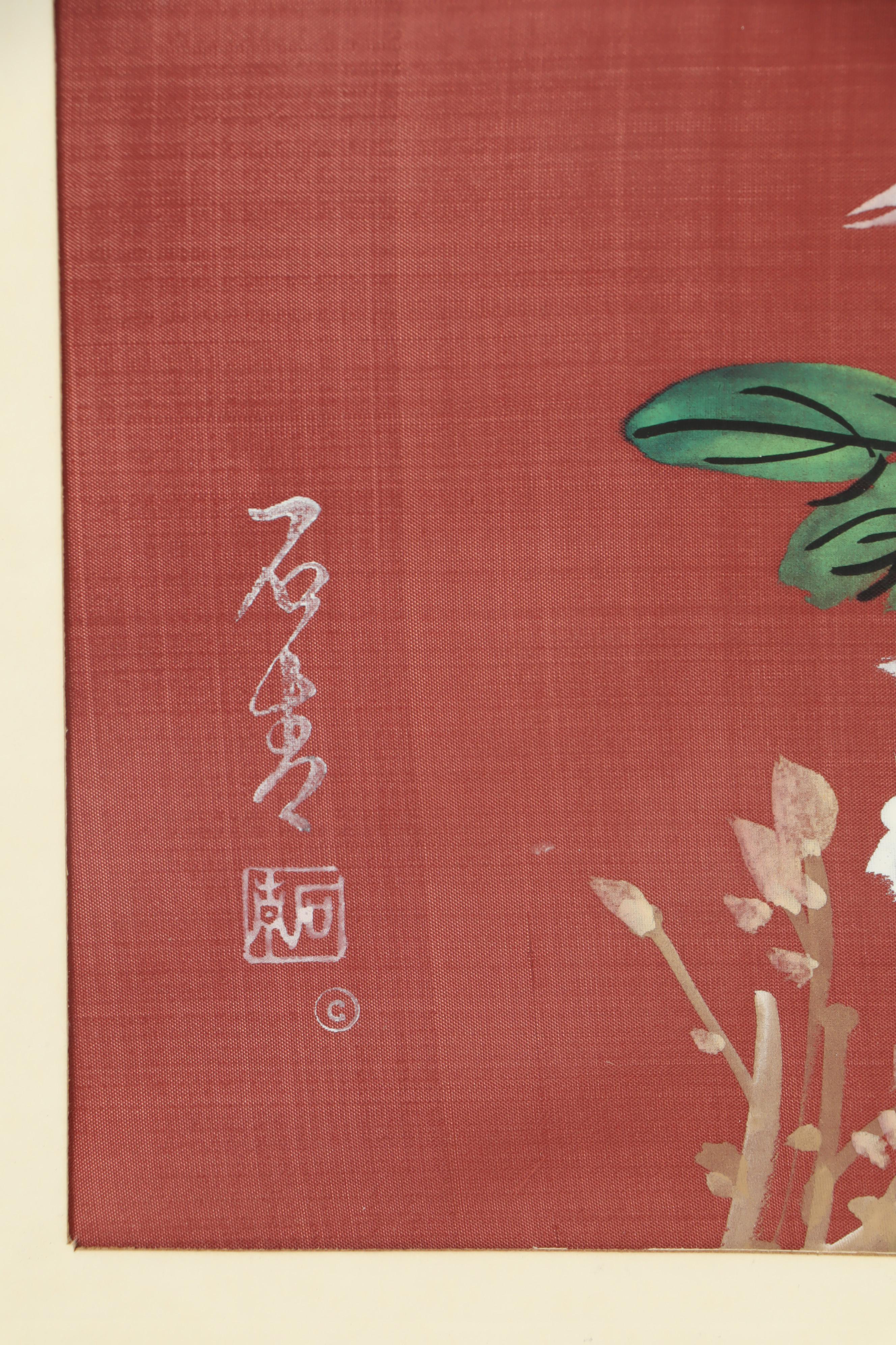 Chinese Acrylic Painting on Silk