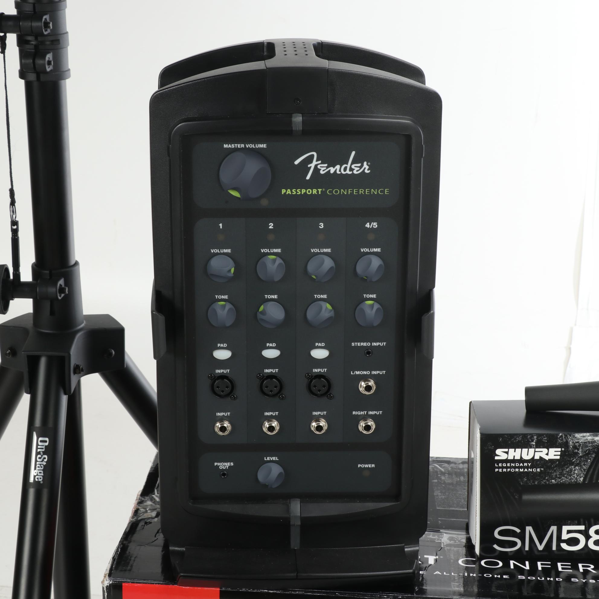 Fender Passport Conference System and On-Stage Speaker Stands