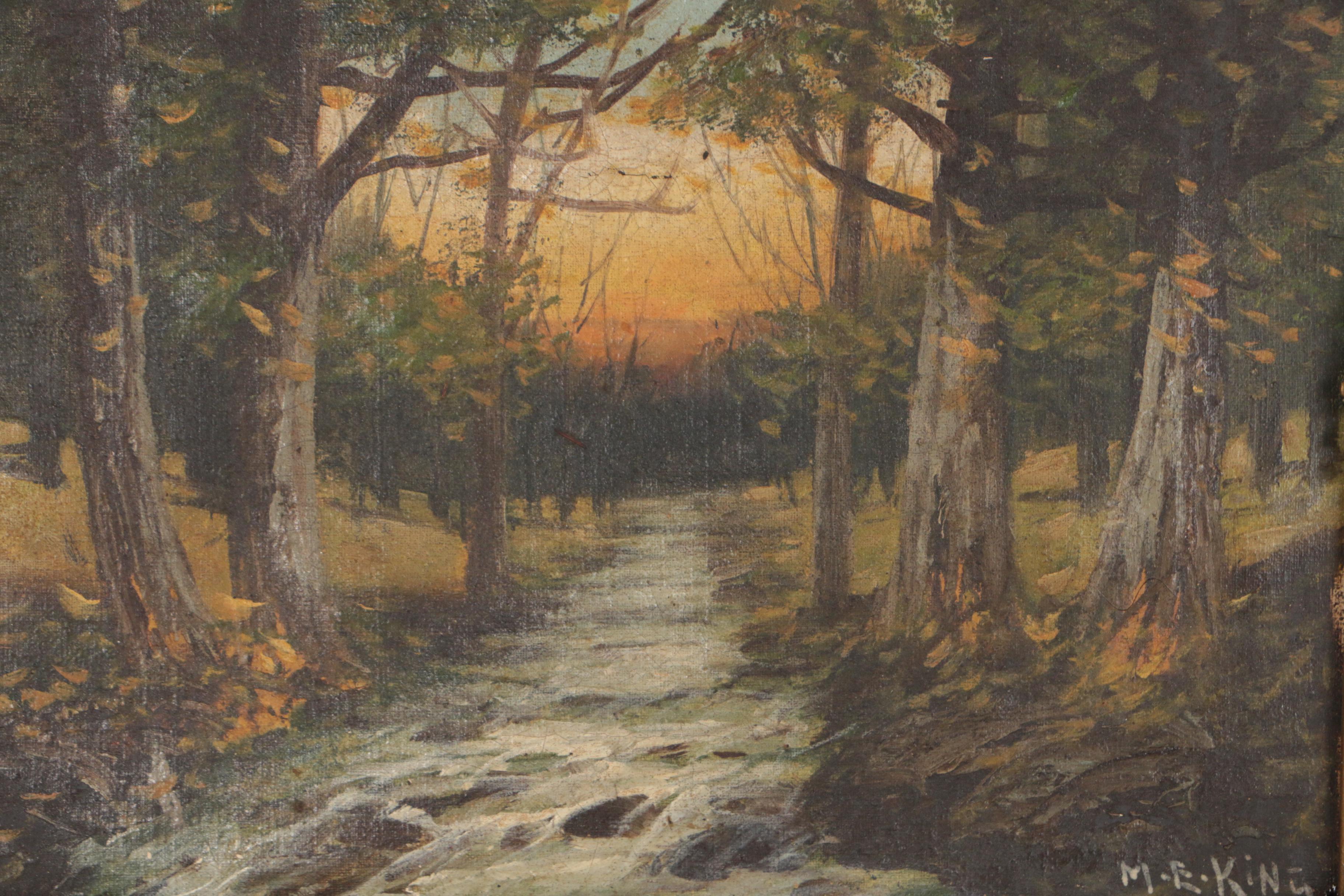 Mary Elizabeth King Landscape Oil Painting of Creek