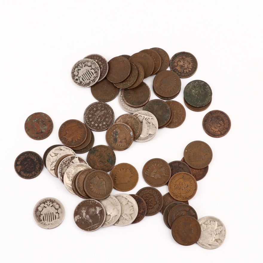 Group of Antique U.S. Nickels and Cents