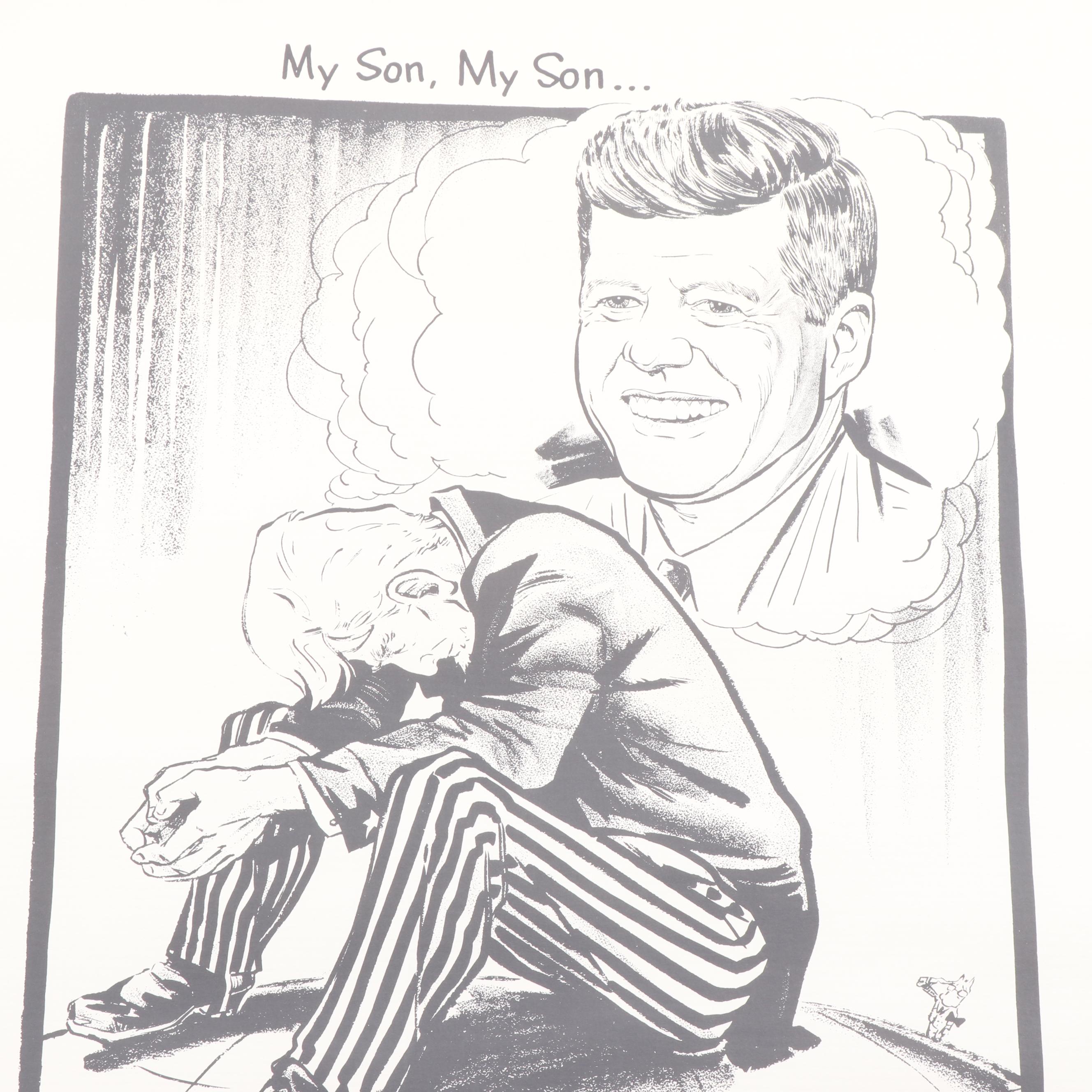 Photomechanical Print After Jim Dobbins "My Son, My Son" with Signed Book