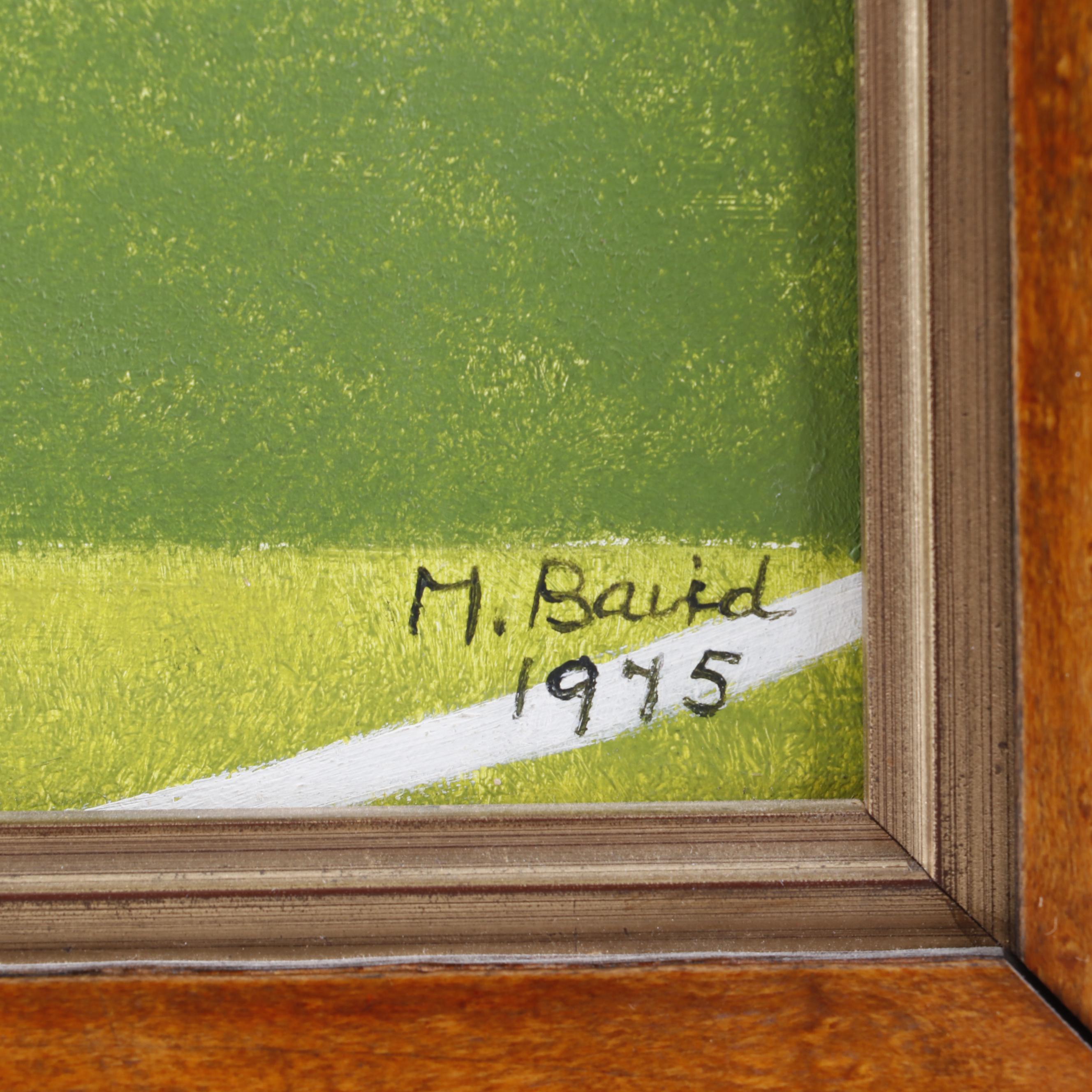 Margaret Baird Folk Art Oil Painting "England v West Indies", 1975