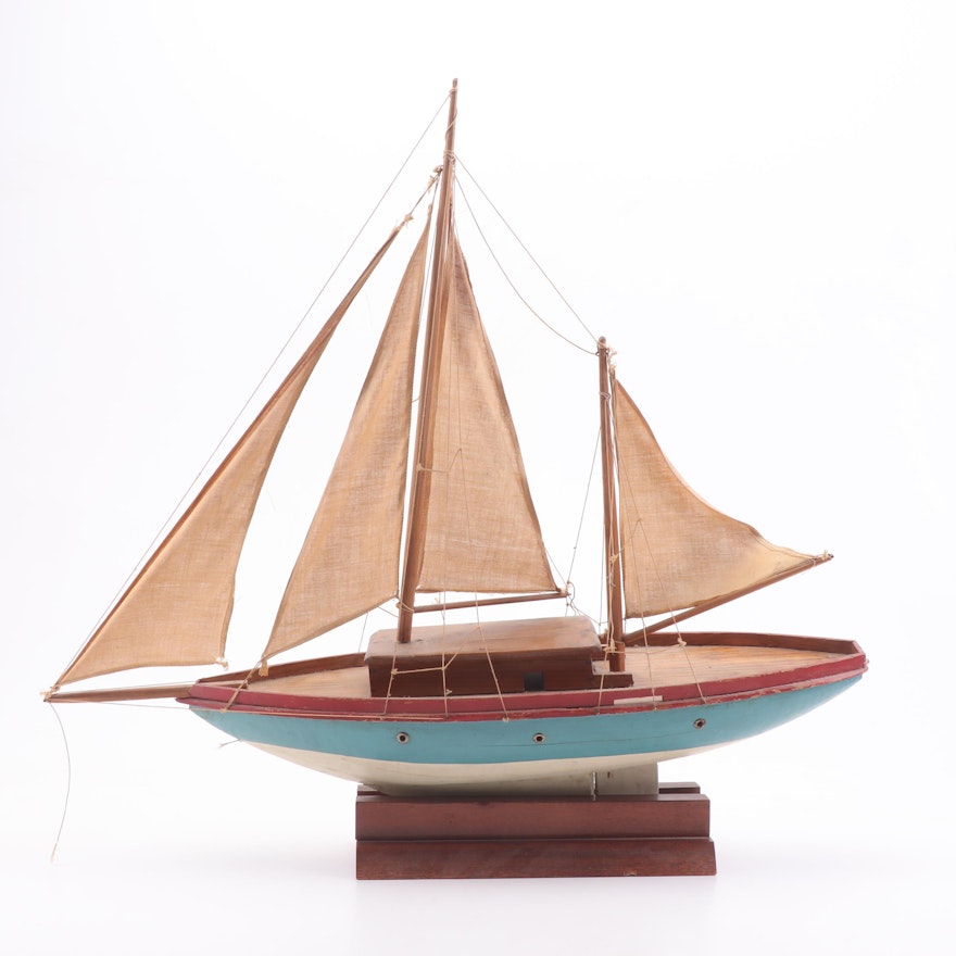 Vintage Model Sailboat