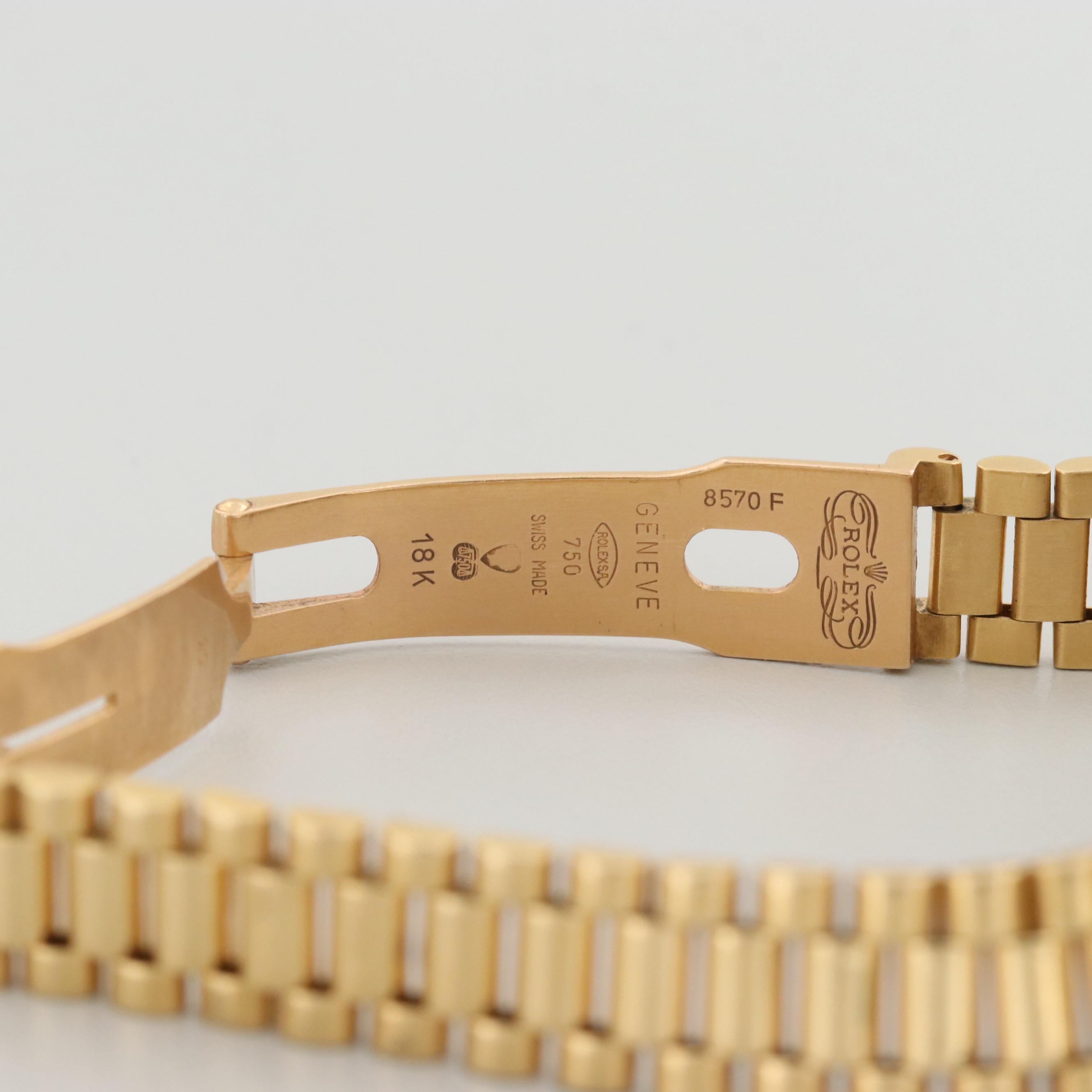 Rolex President 18K Yellow Gold Diamond Watch, 1989