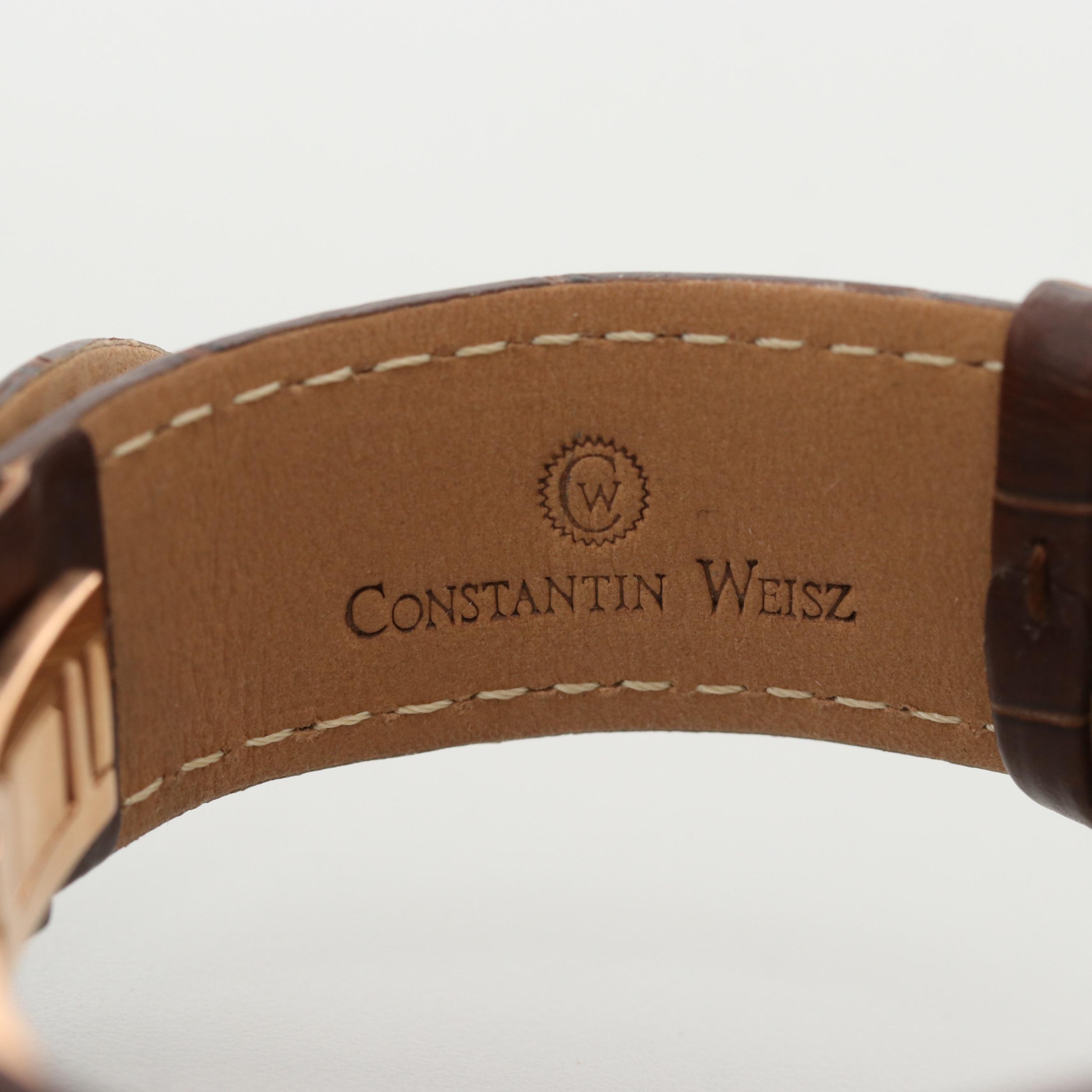 Constantin Weisz Limited Edition Rose Gold Tone Open Heart Automatic Watch