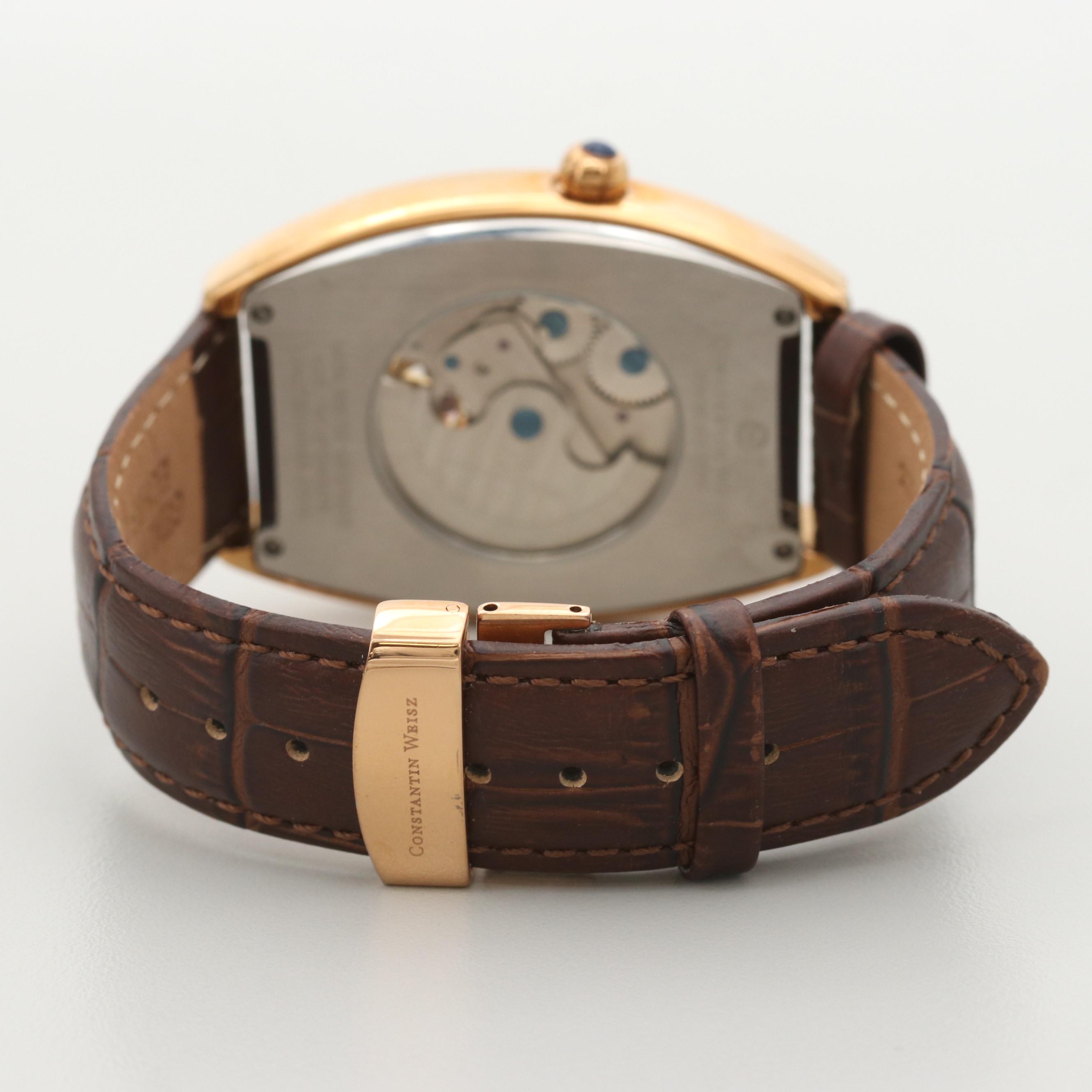 Constantin Weisz Limited Edition Rose Gold Tone Open Heart Automatic Watch