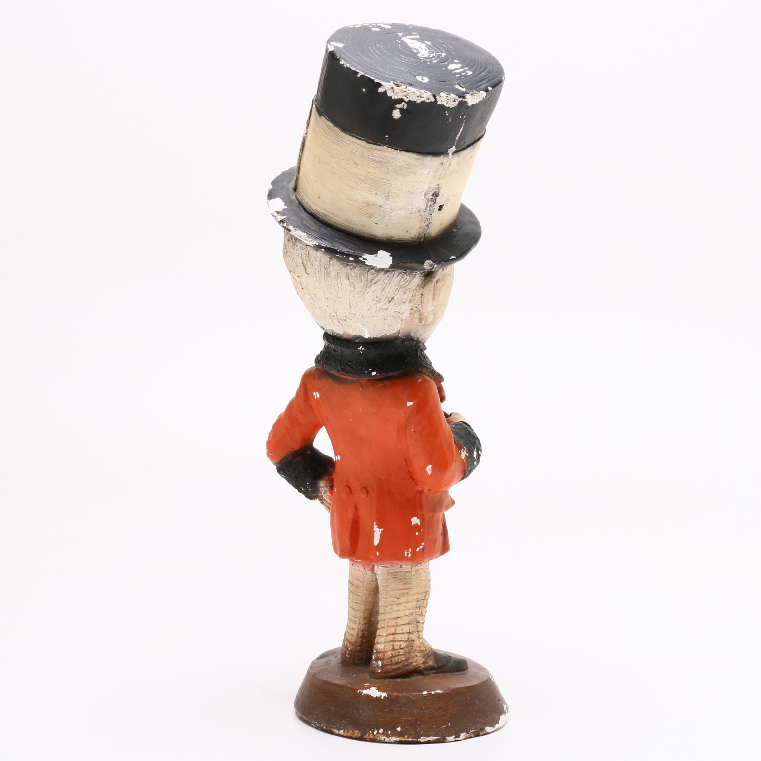 W.C. Fields Chalkware Figurine and Wunderbrau Das Trocken-Lager Beer Sign