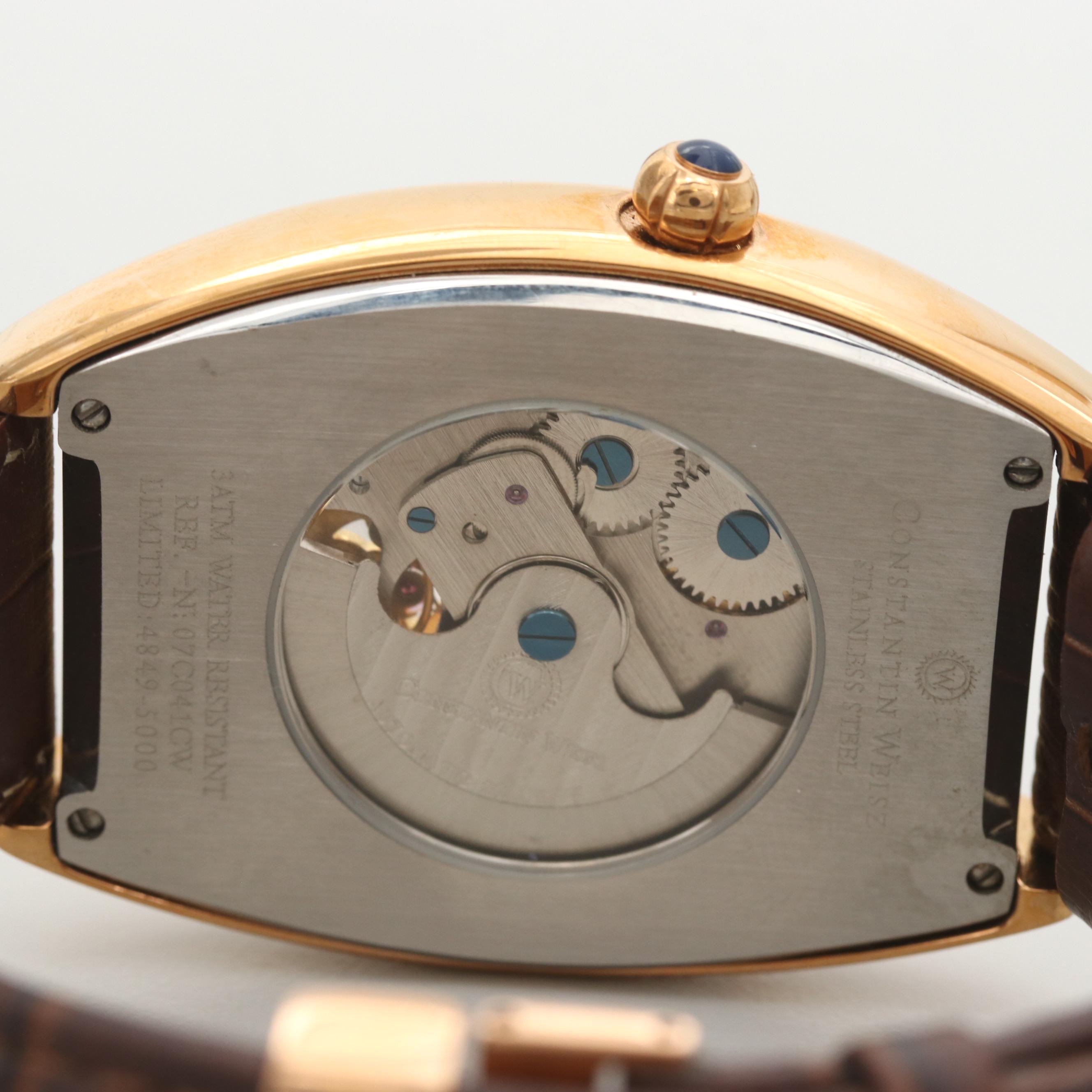 Constantin Weisz Limited Edition Rose Gold Tone Open Heart Automatic Watch
