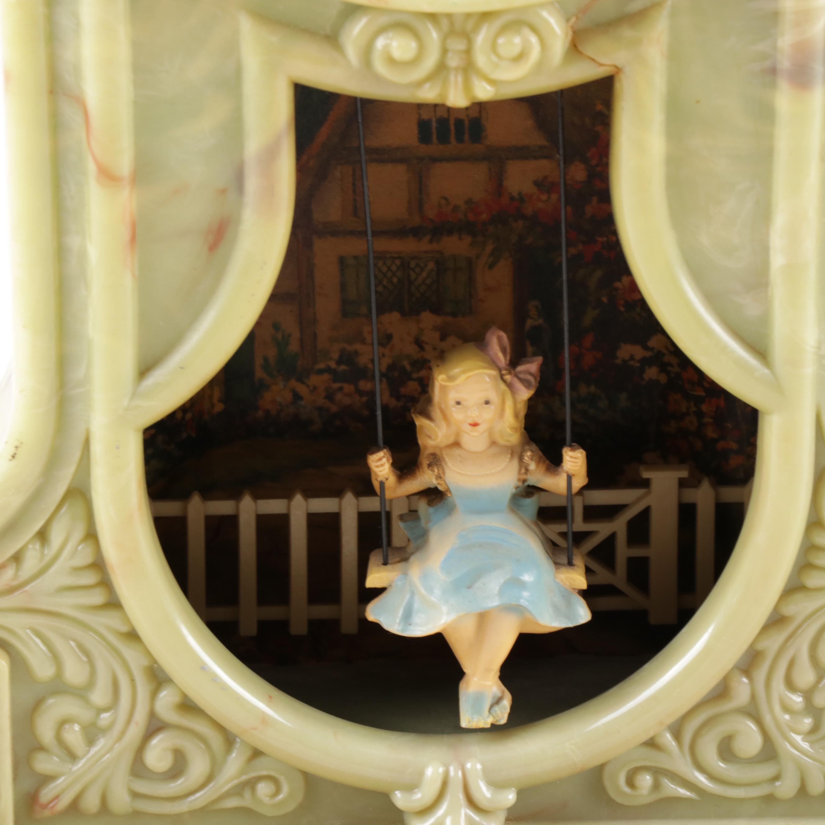 MasterCrafters "Swingtime" 1950's Illuminated Swing Mantel Clock