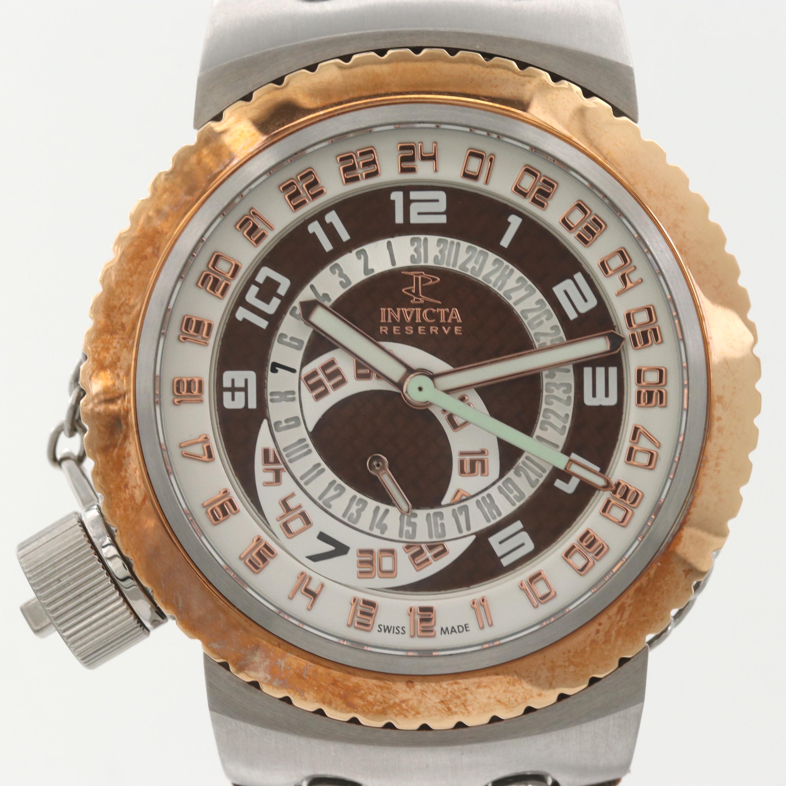 Invicta Reserve Russian Diver GMT Two Tone Quartz Watch