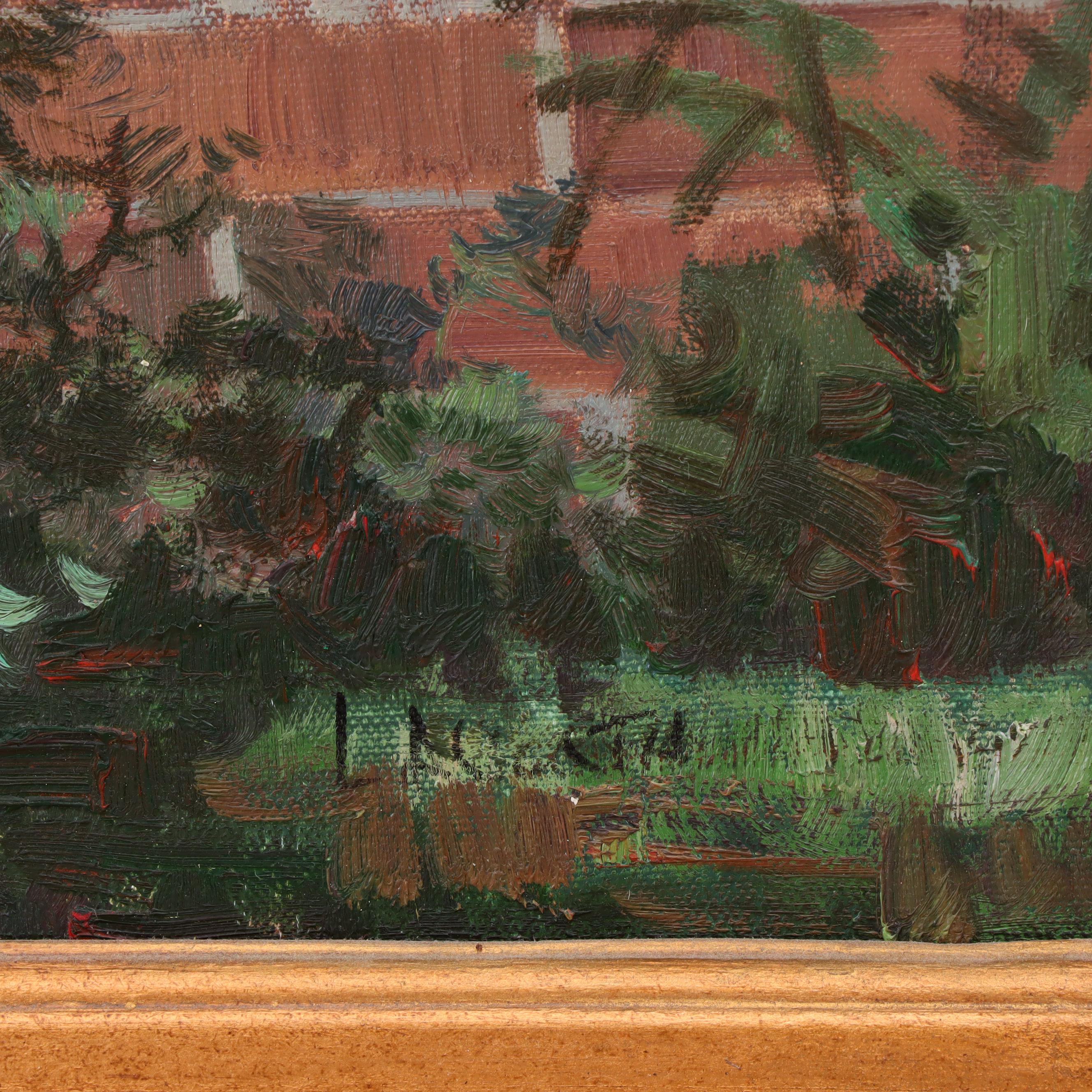 Oil Painting of Garden Scene