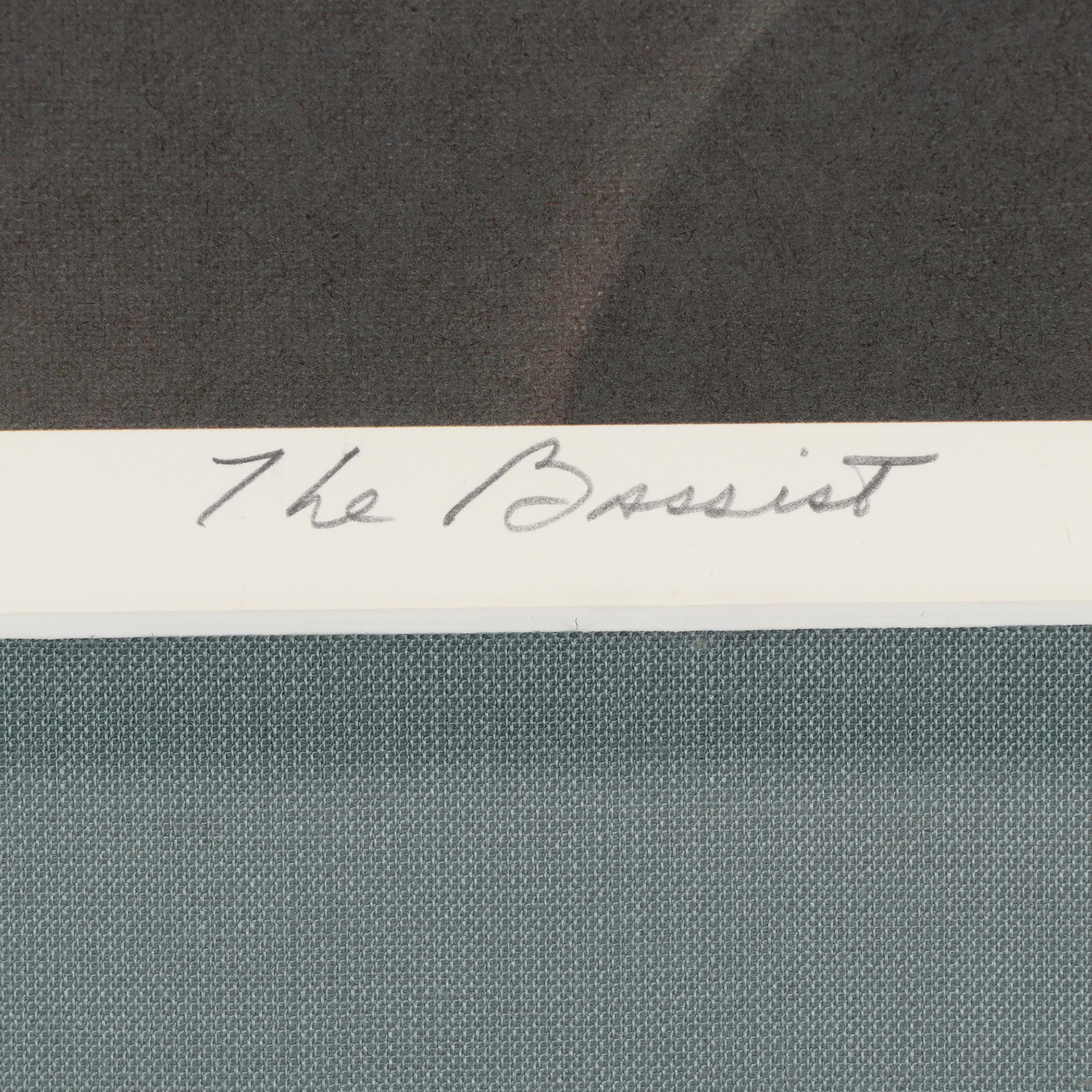 Ernie Barnes Offset Lithograph "The Bassist"