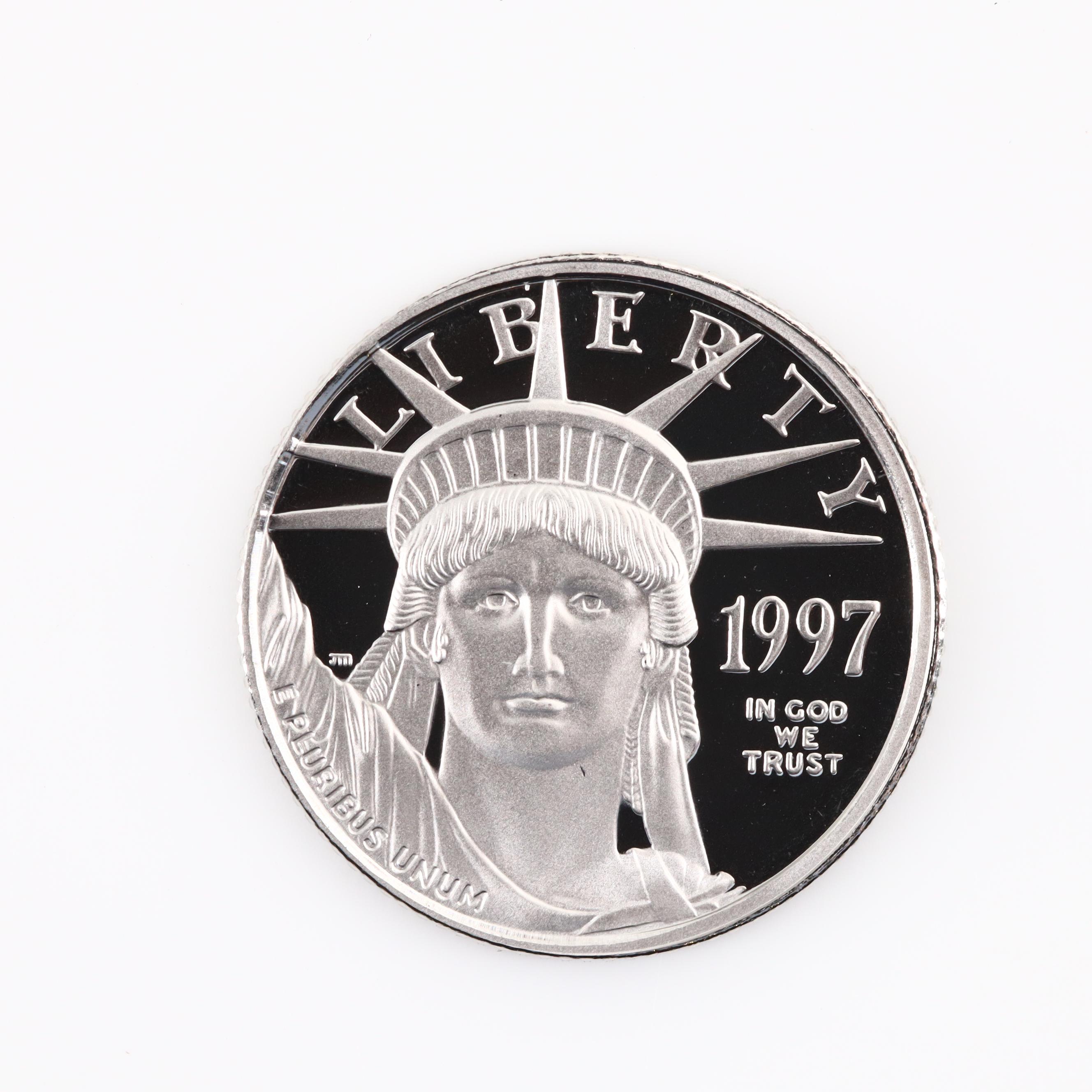 1997-W Innagural Issue Statue of Liberty Platinum Eagle Proof Coin