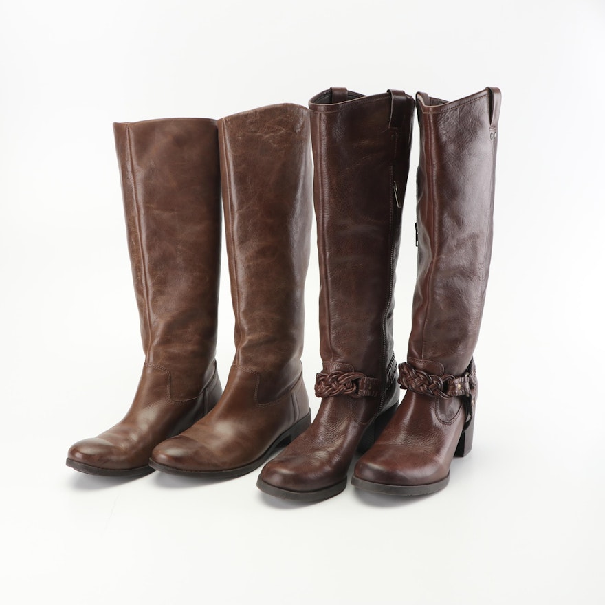 Luxury Rebel and Nurture Brown Leather Boots