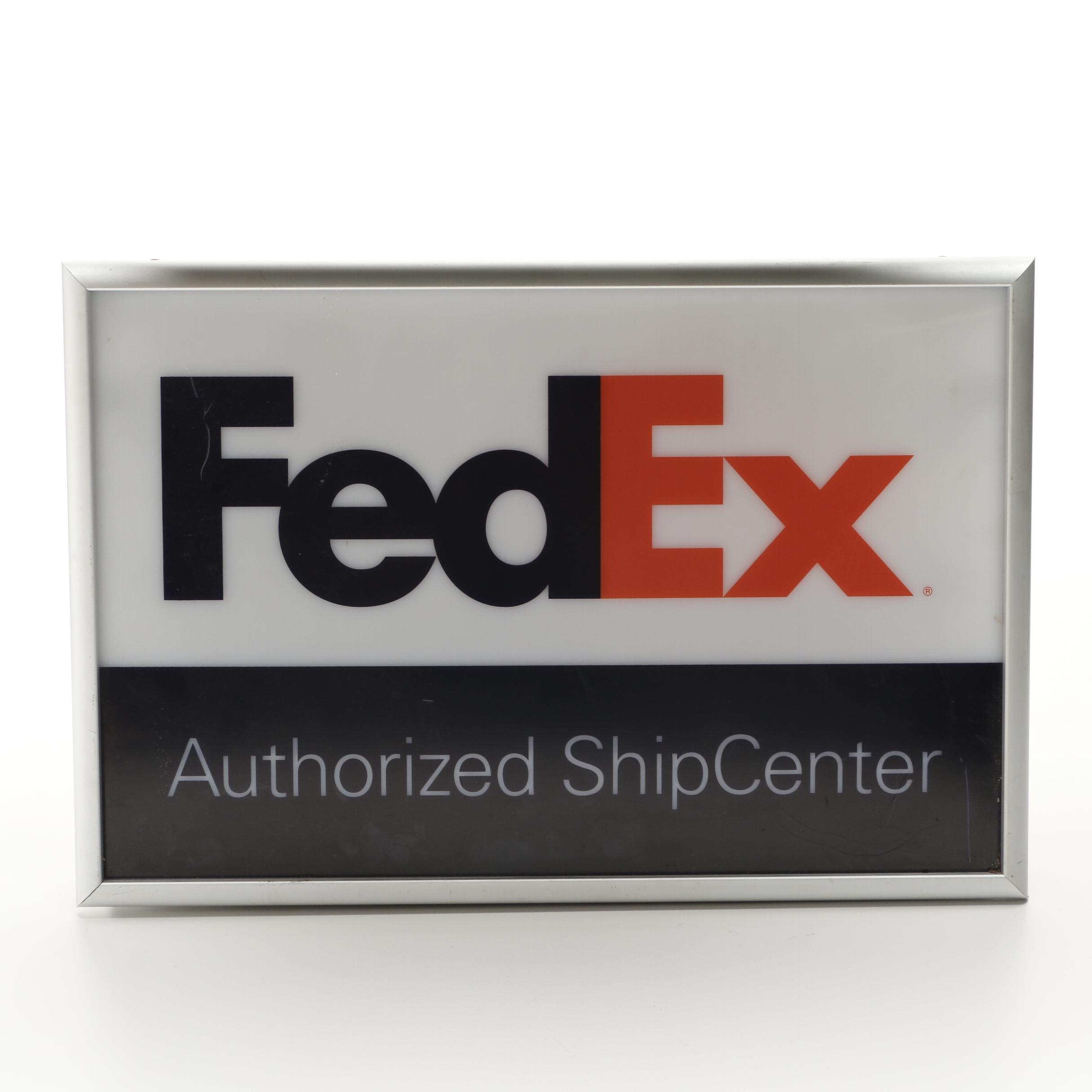 FedEx "Authorized Ship Center" Lighted Window Sign
