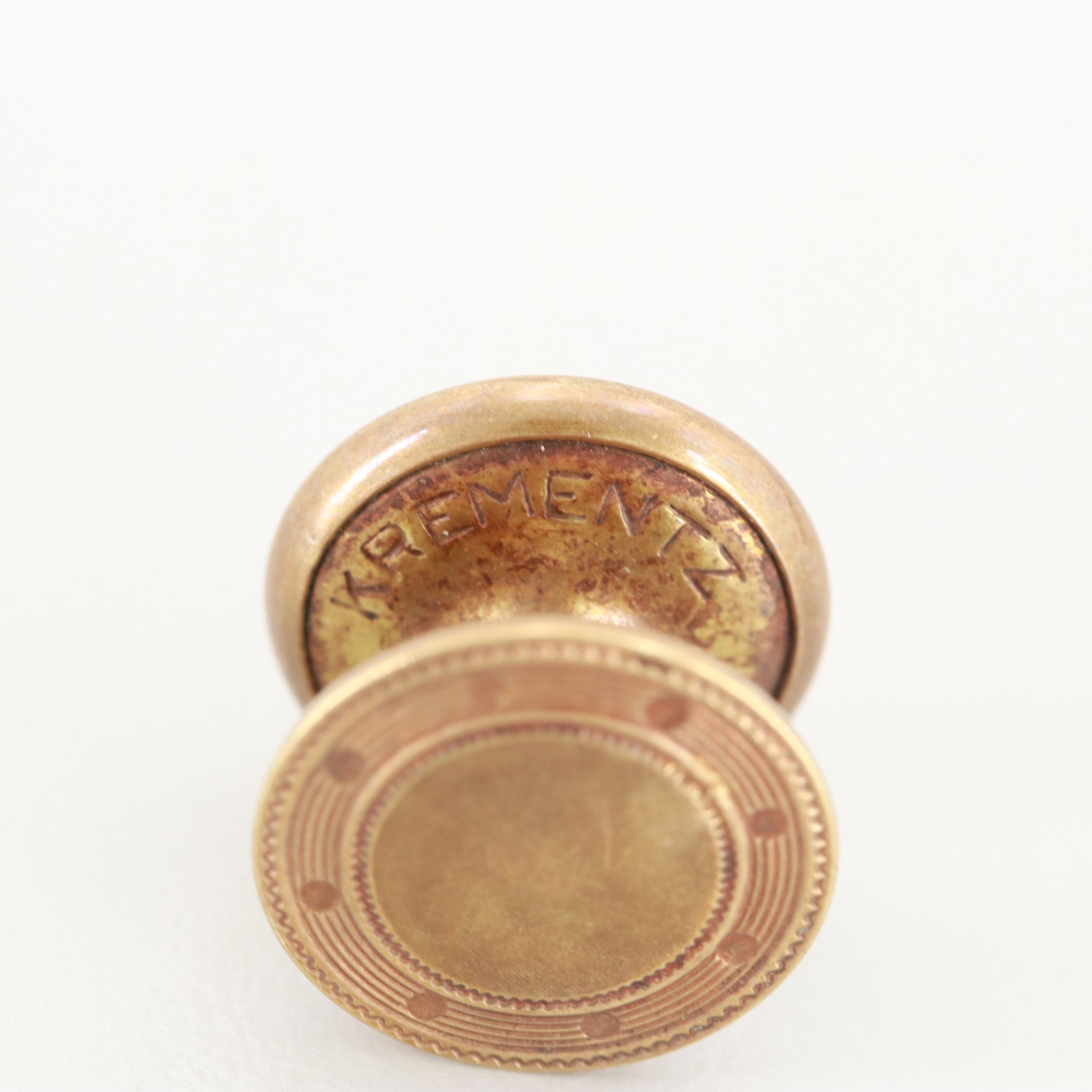 Vintage Krementz Gold Tone Cufflinks