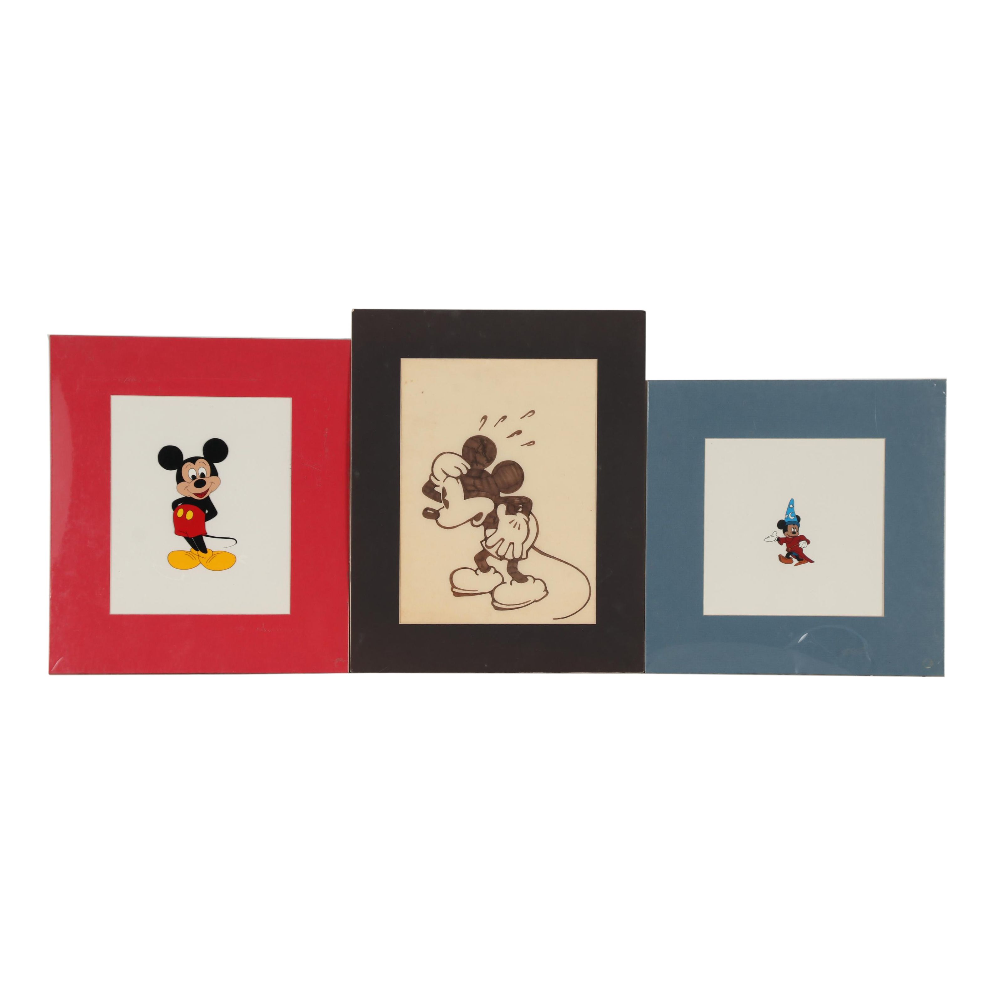 Mickey Mouse Animation Cels and Ink Drawing
