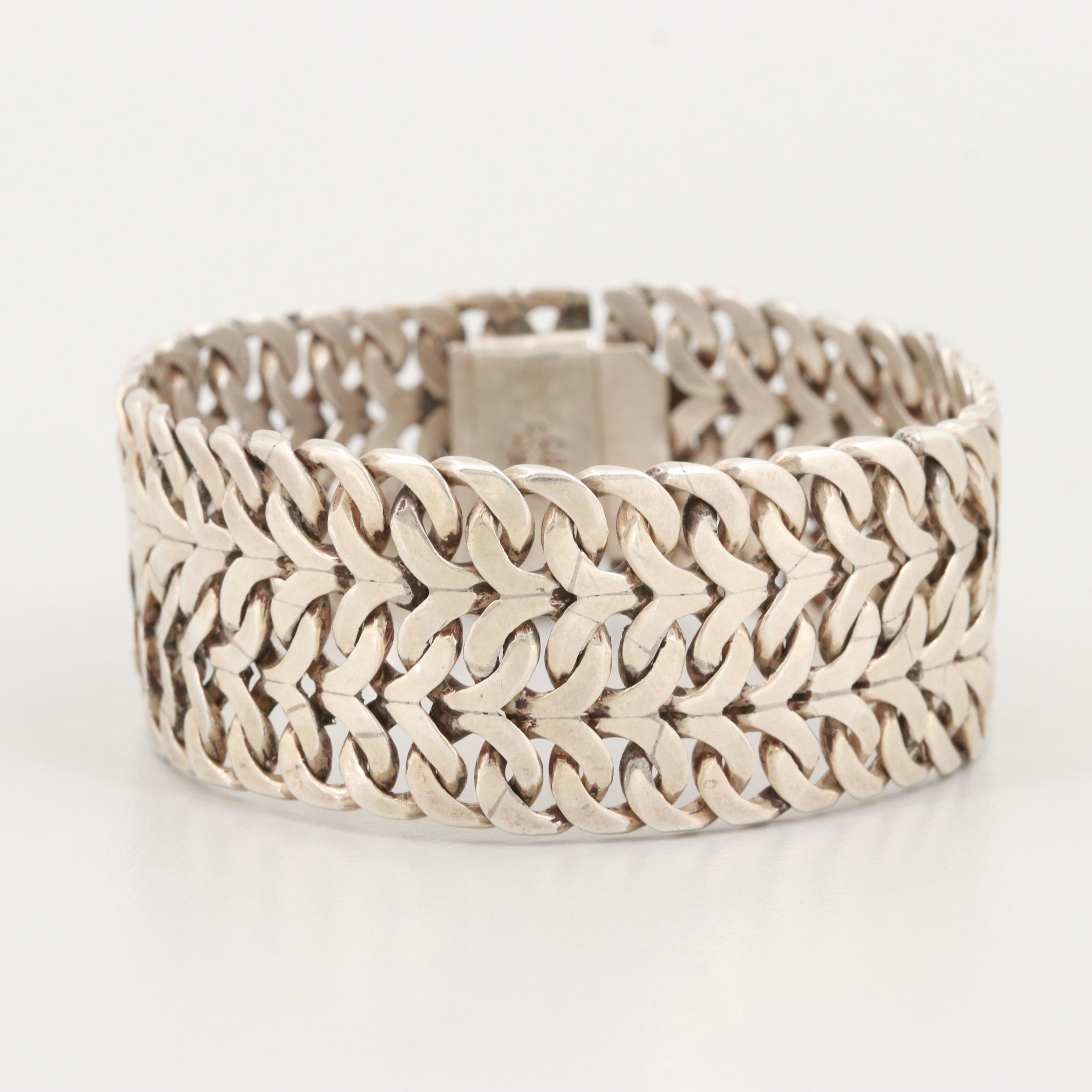 Taxco 980 Silver Weave Bracelet