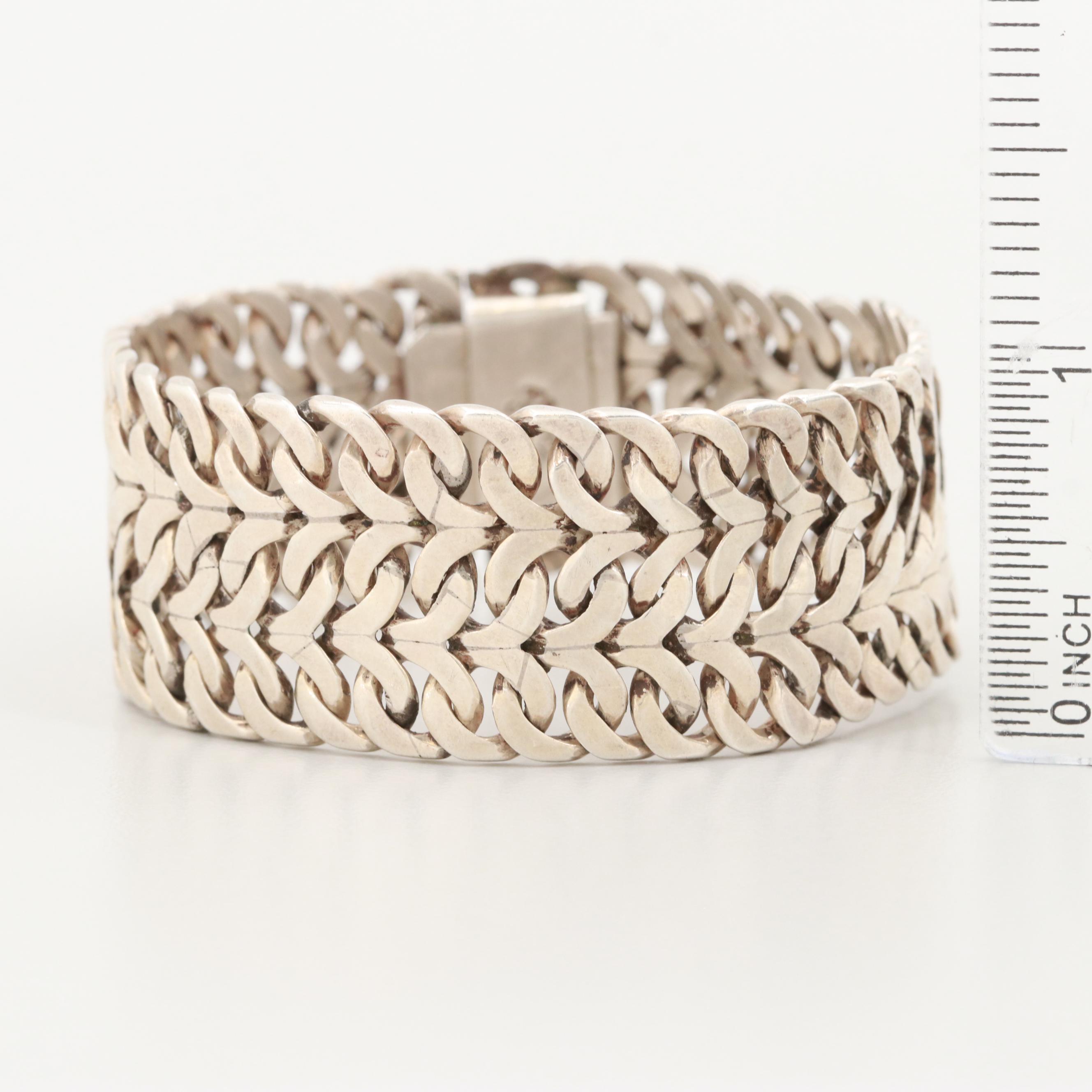 Taxco 980 Silver Weave Bracelet