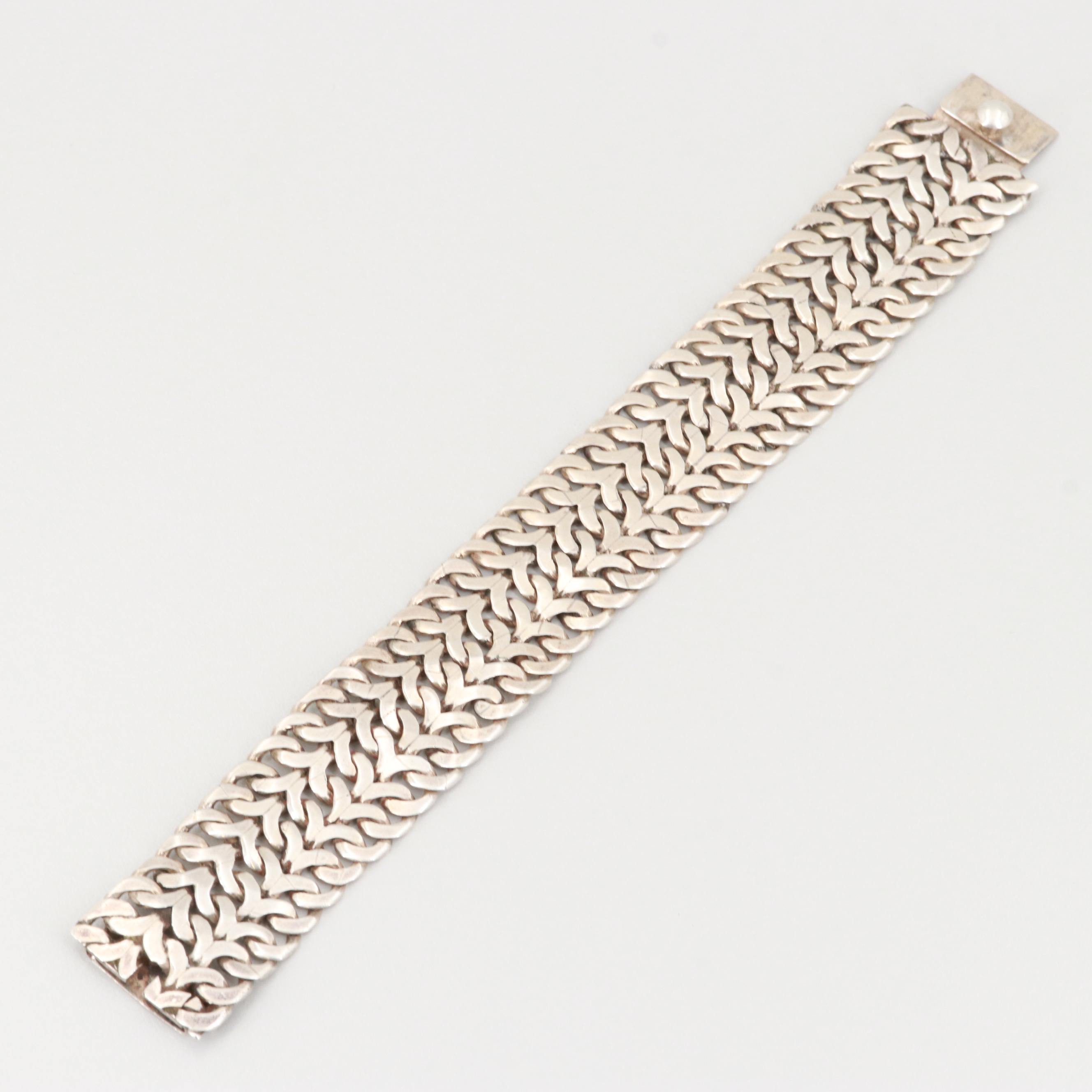 Taxco 980 Silver Weave Bracelet
