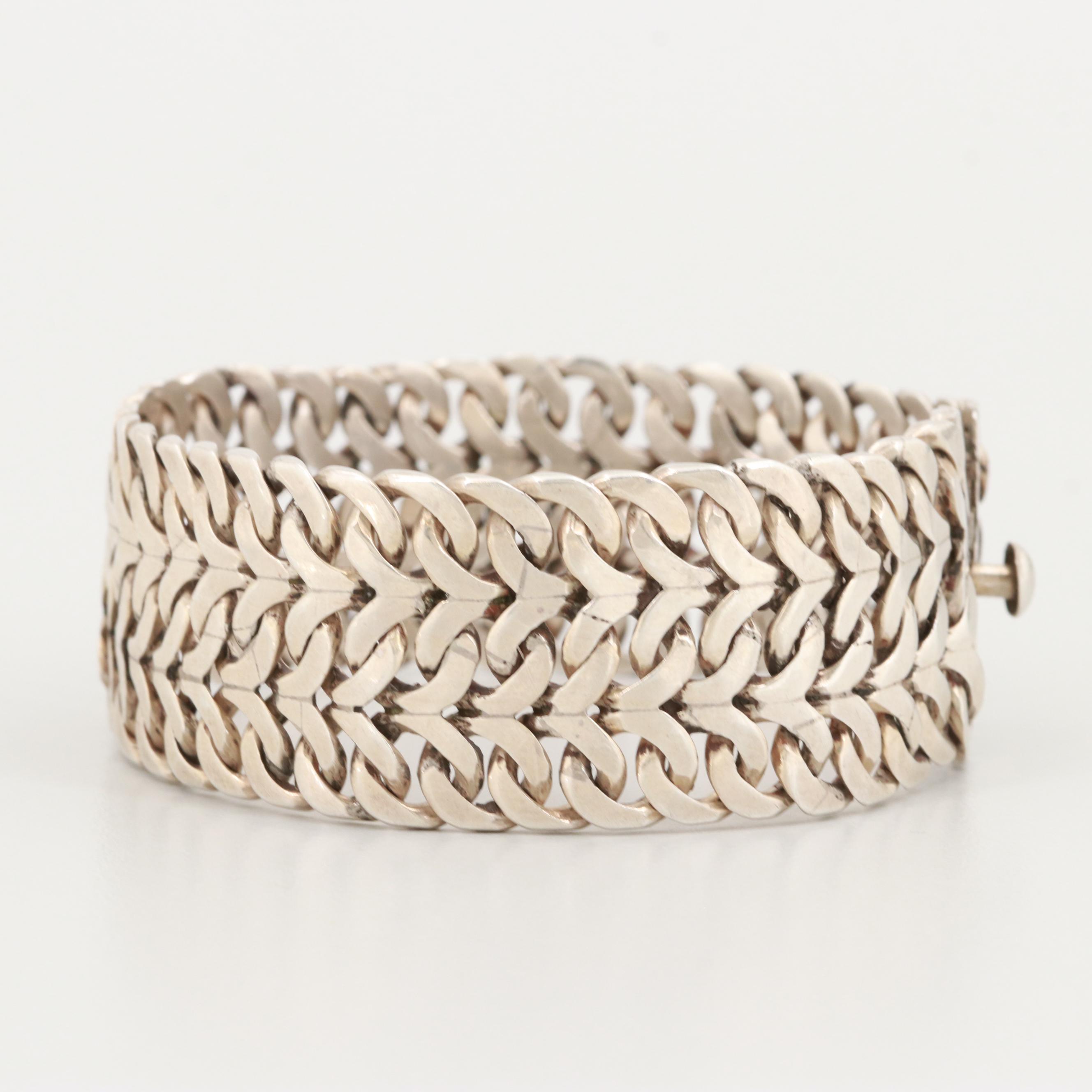 Taxco 980 Silver Weave Bracelet